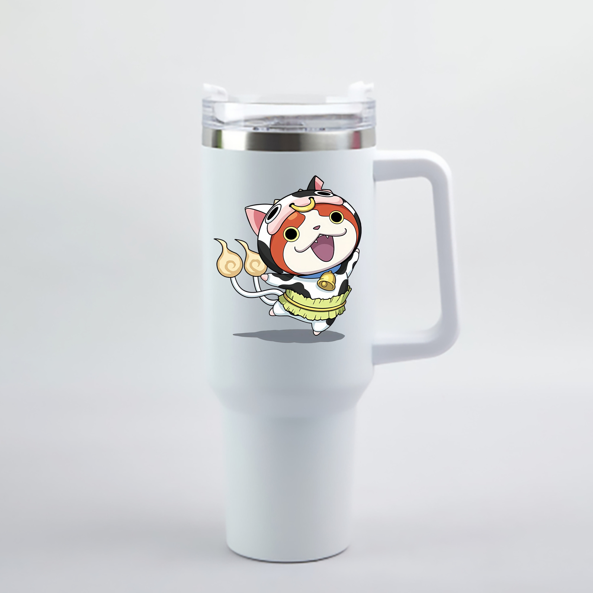 （画像用） 妖怪ウォッチ Yo-kai Watch 1200mL車用タンブラー - クリスタルステッカー（プラスチックストロー付き）
