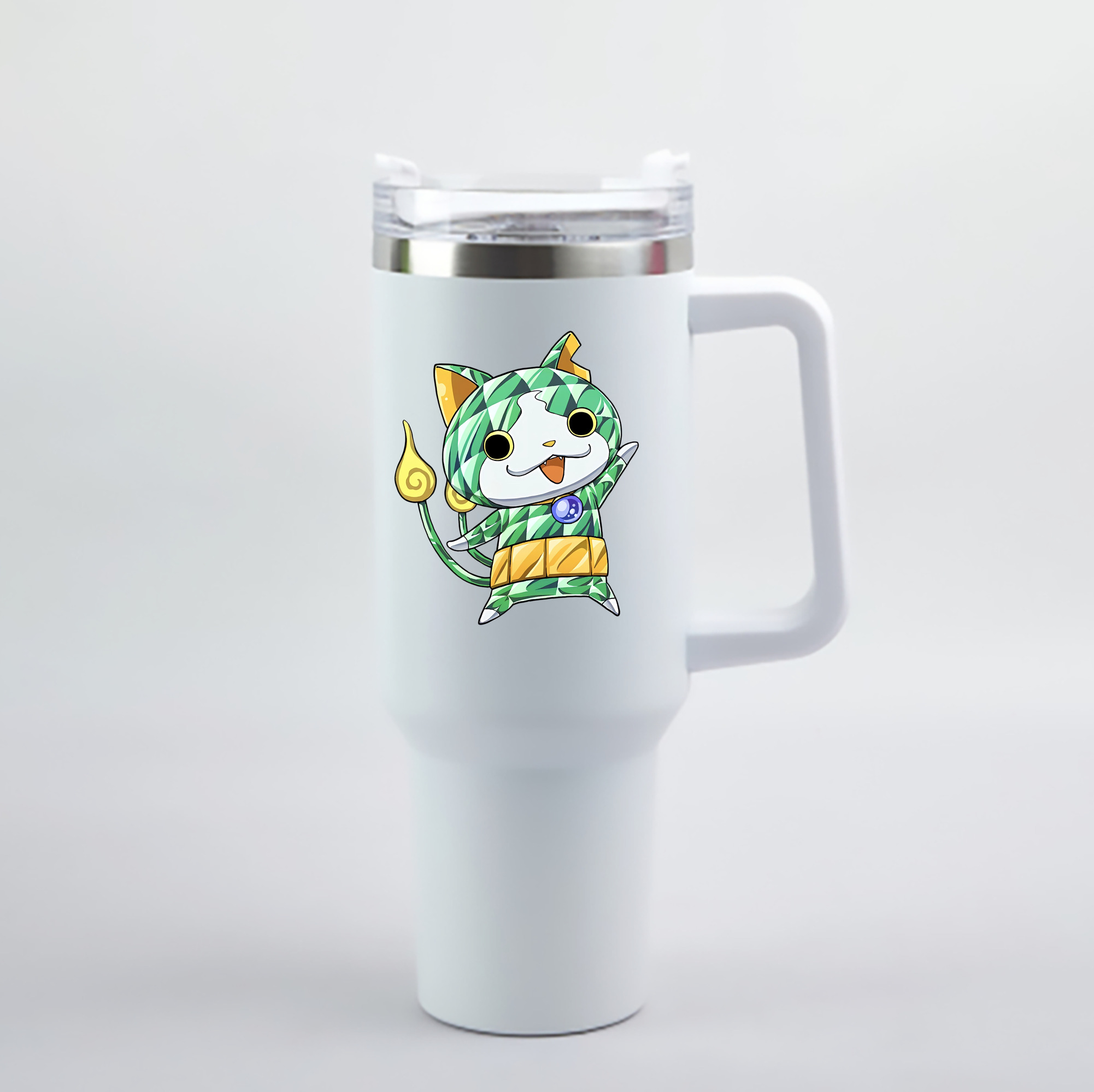 （画像用） 妖怪ウォッチ Yo-kai Watch 1200mL車用タンブラー - クリスタルステッカー（プラスチックストロー付き）