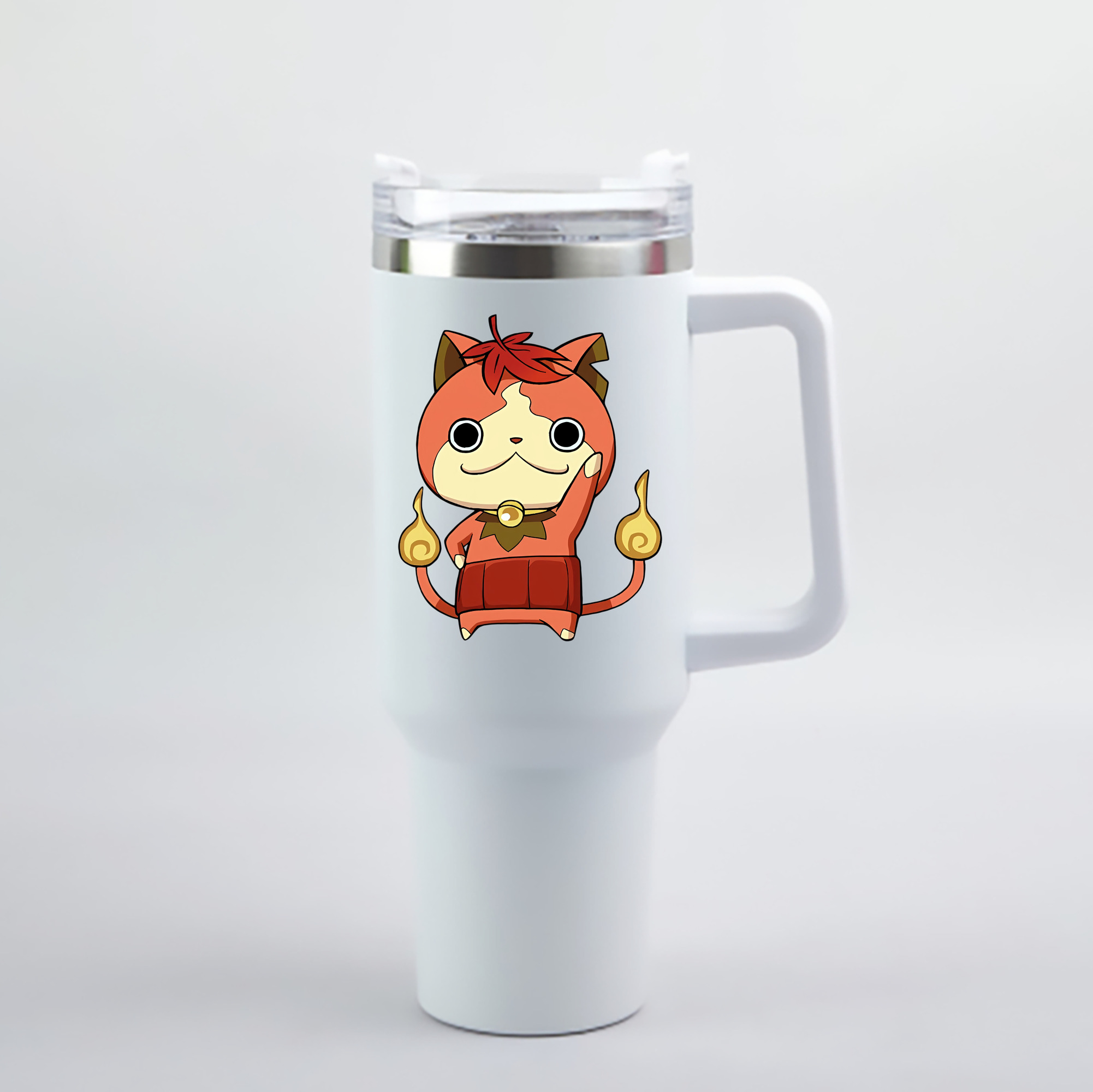 （画像用） 妖怪ウォッチ Yo-kai Watch 1200mL車用タンブラー - クリスタルステッカー（プラスチックストロー付き）