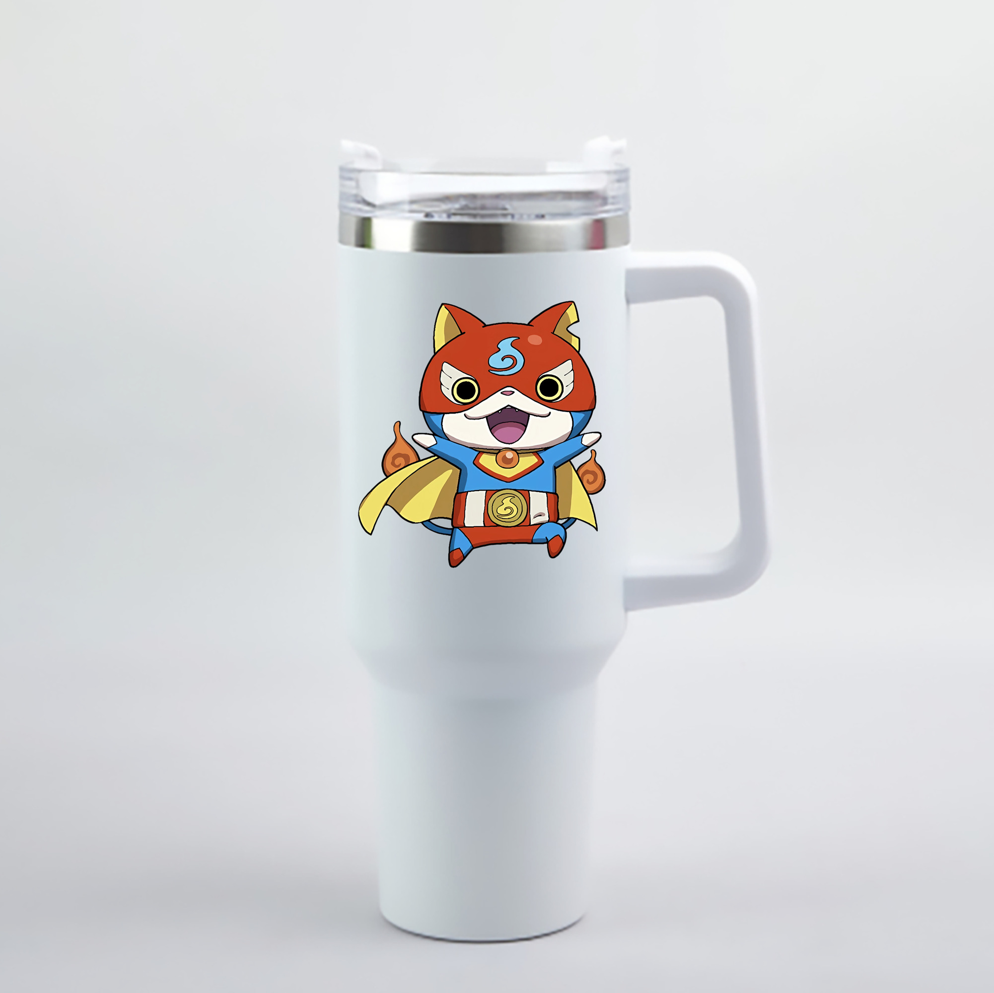 （画像用） 妖怪ウォッチ Yo-kai Watch 1200mL車用タンブラー - クリスタルステッカー（プラスチックストロー付き）