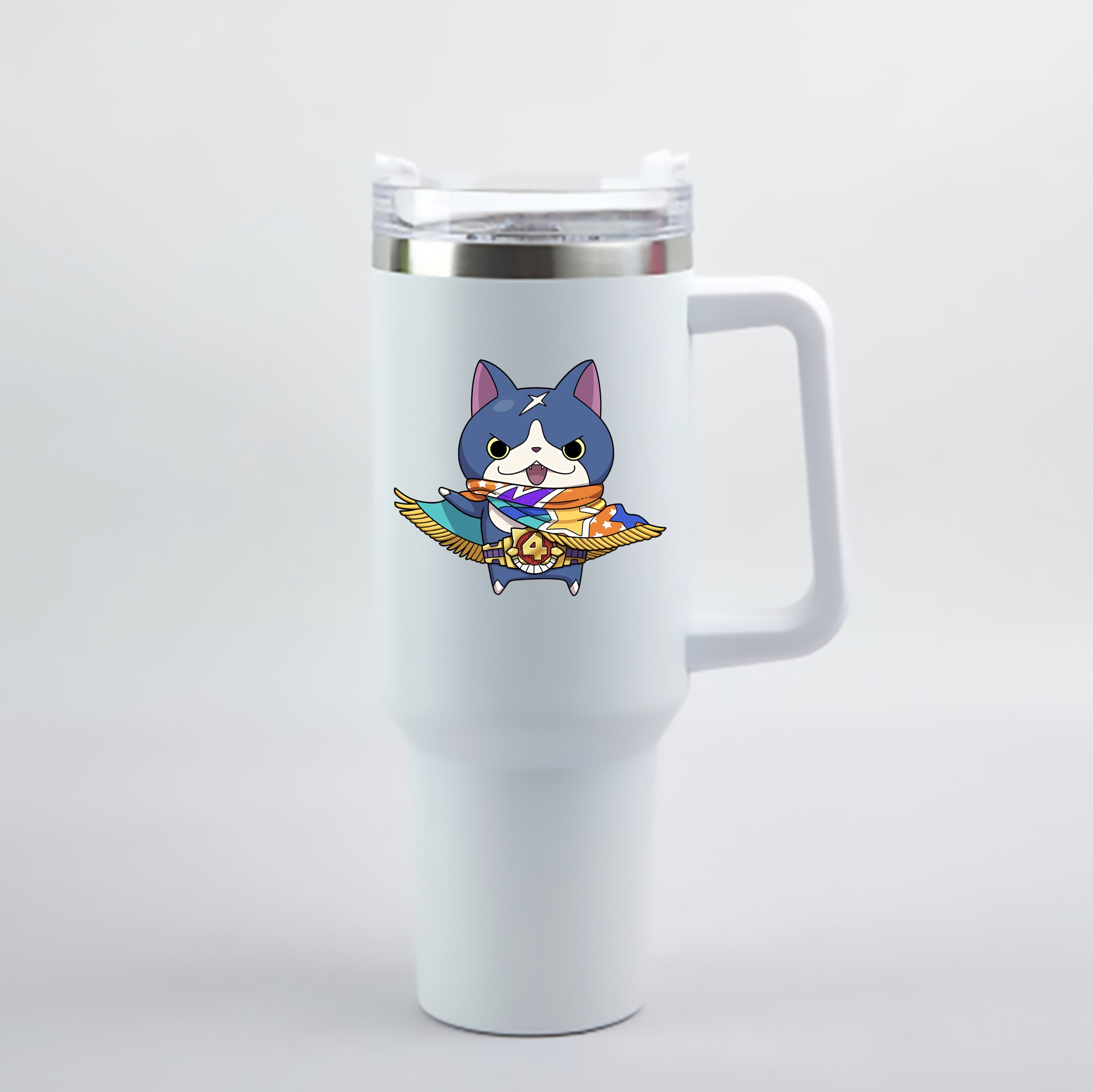 （画像用） 妖怪ウォッチ Yo-kai Watch 1200mL車用タンブラー - クリスタルステッカー（プラスチックストロー付き）