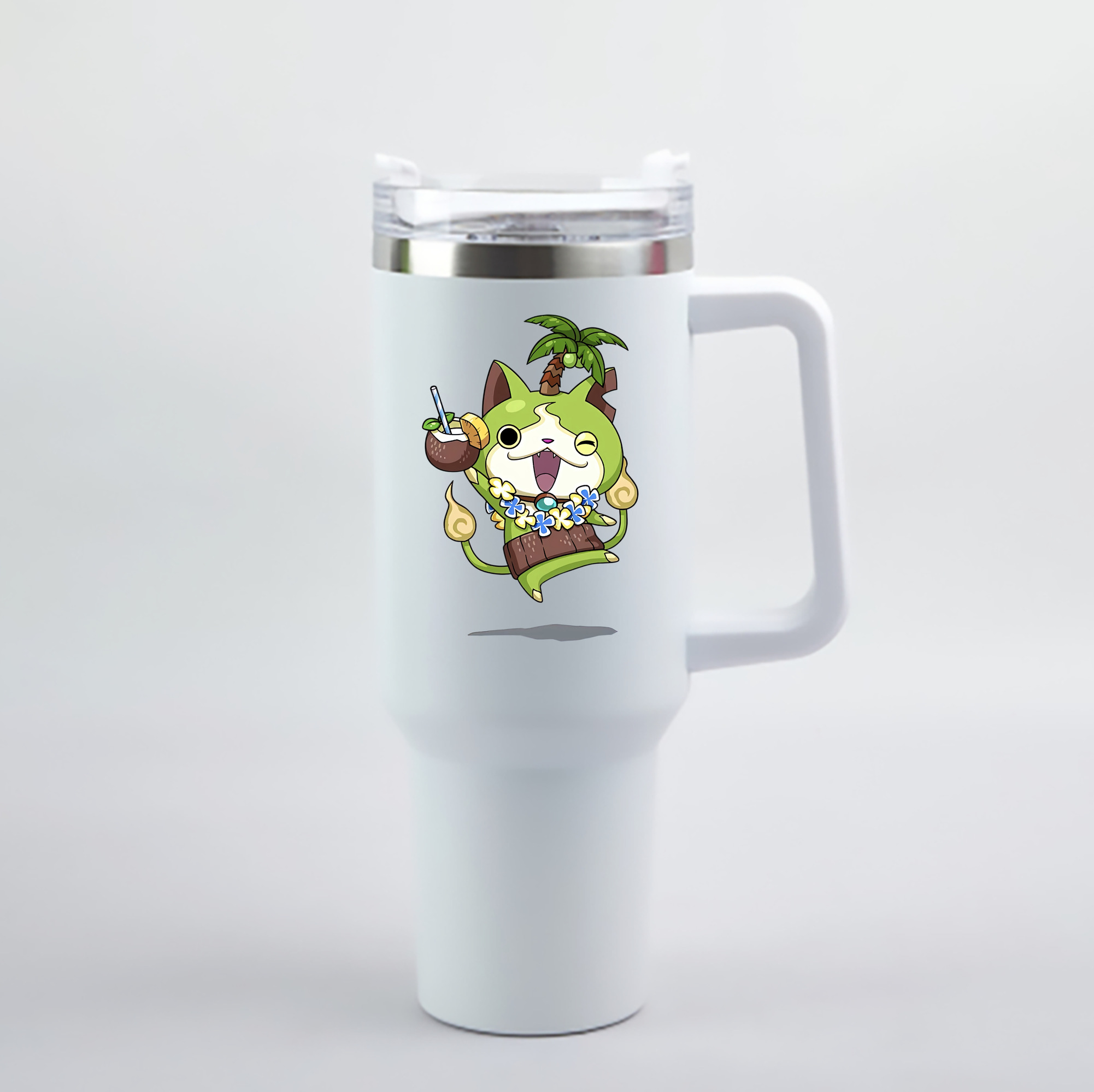 （画像用） 妖怪ウォッチ Yo-kai Watch 1200mL車用タンブラー - クリスタルステッカー（プラスチックストロー付き）