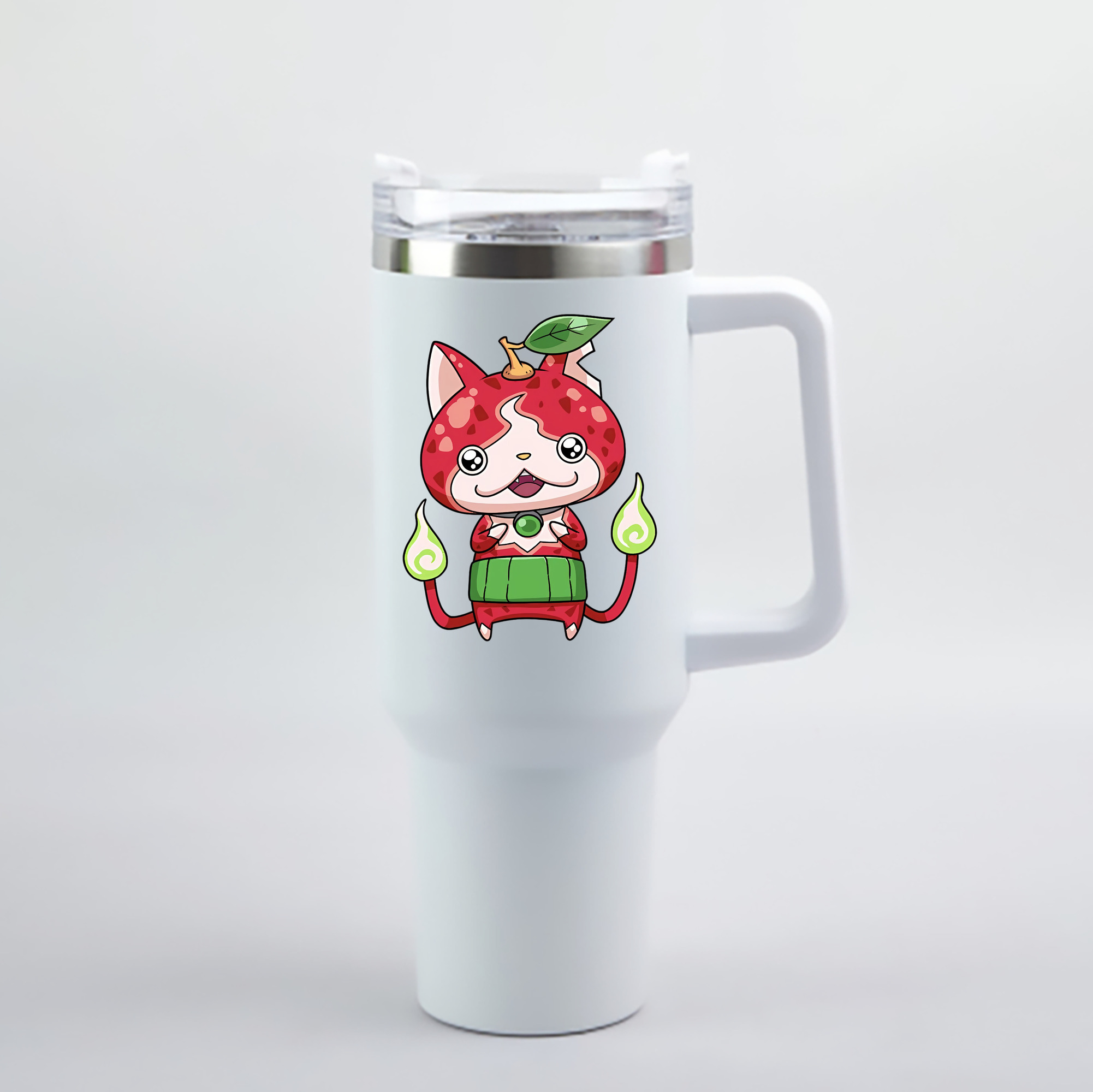 （画像用） 妖怪ウォッチ Yo-kai Watch 1200mL車用タンブラー - クリスタルステッカー（プラスチックストロー付き）