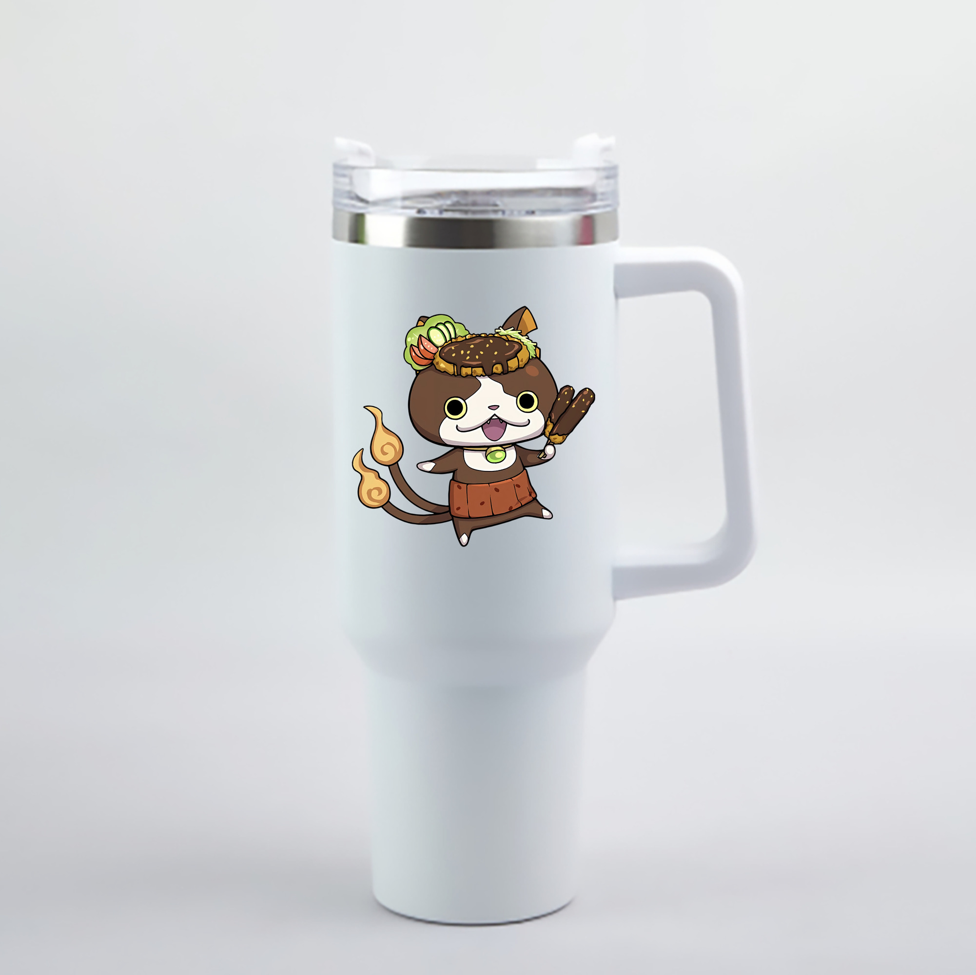 （画像用） 妖怪ウォッチ Yo-kai Watch 1200mL車用タンブラー - クリスタルステッカー（プラスチックストロー付き）