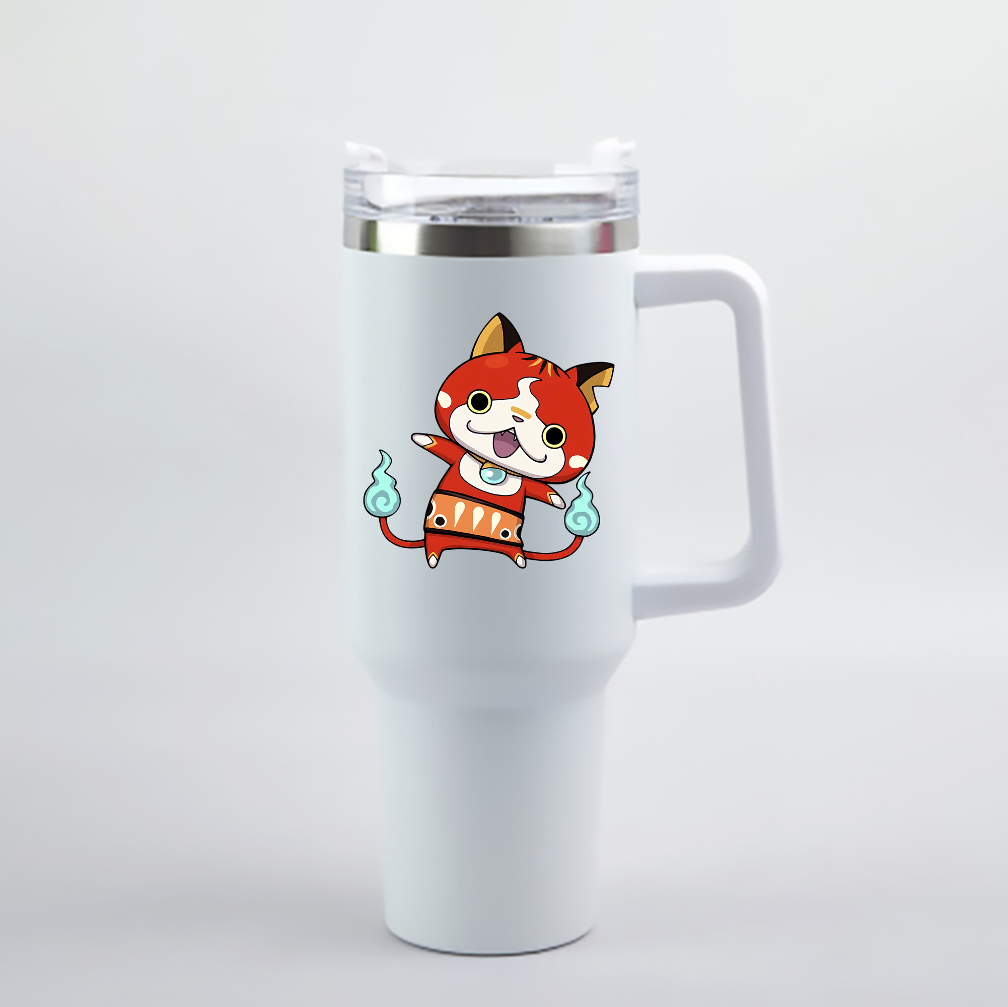 （画像用） 妖怪ウォッチ Yo-kai Watch 1200mL車用タンブラー - クリスタルステッカー（プラスチックストロー付き）