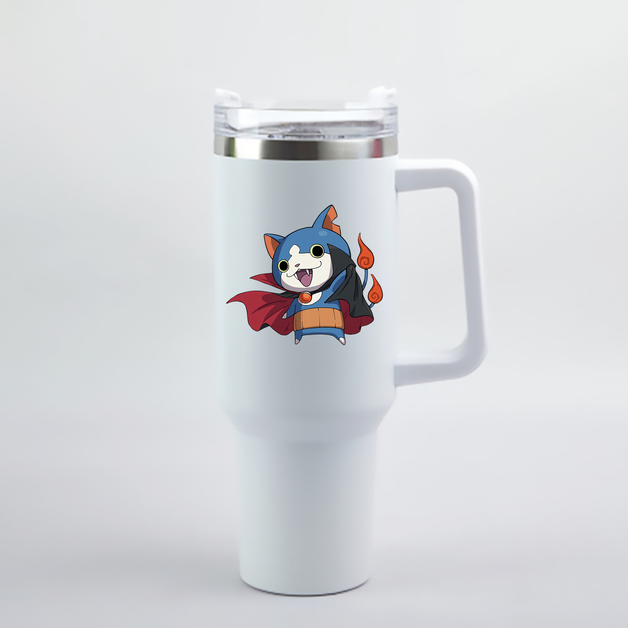 （画像用） 妖怪ウォッチ Yo-kai Watch 1200mL車用タンブラー - クリスタルステッカー（プラスチックストロー付き）