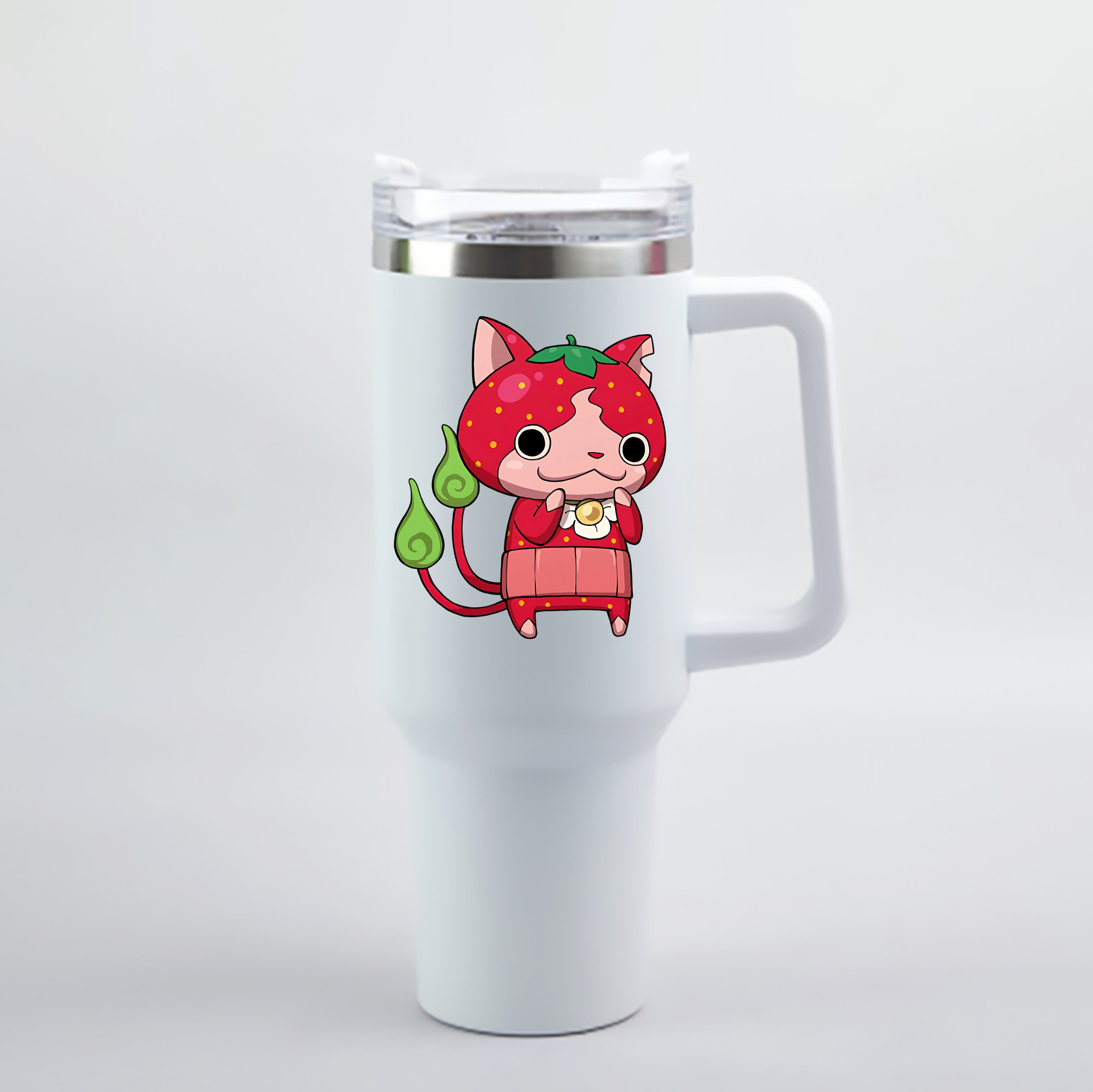 （画像用） 妖怪ウォッチ Yo-kai Watch 1200mL車用タンブラー - クリスタルステッカー（プラスチックストロー付き）