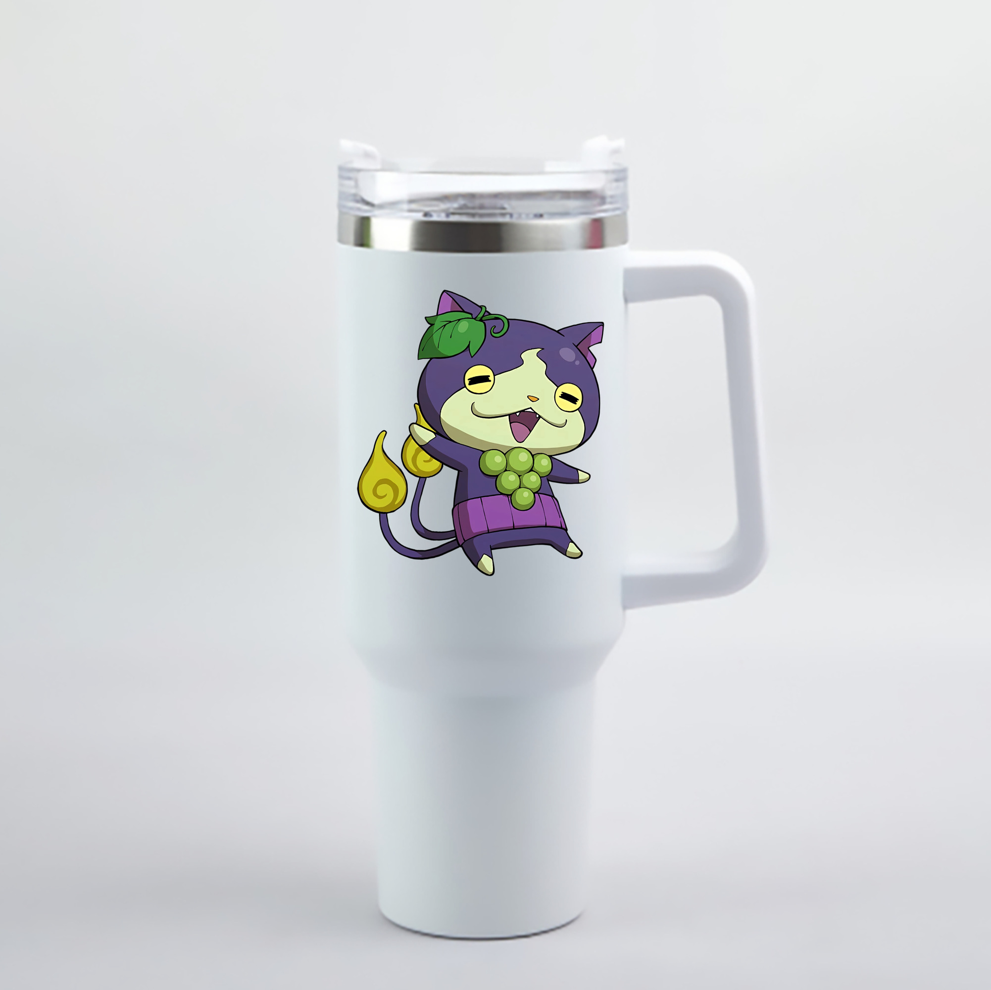 （画像用） 妖怪ウォッチ Yo-kai Watch 1200mL車用タンブラー - クリスタルステッカー（プラスチックストロー付き）