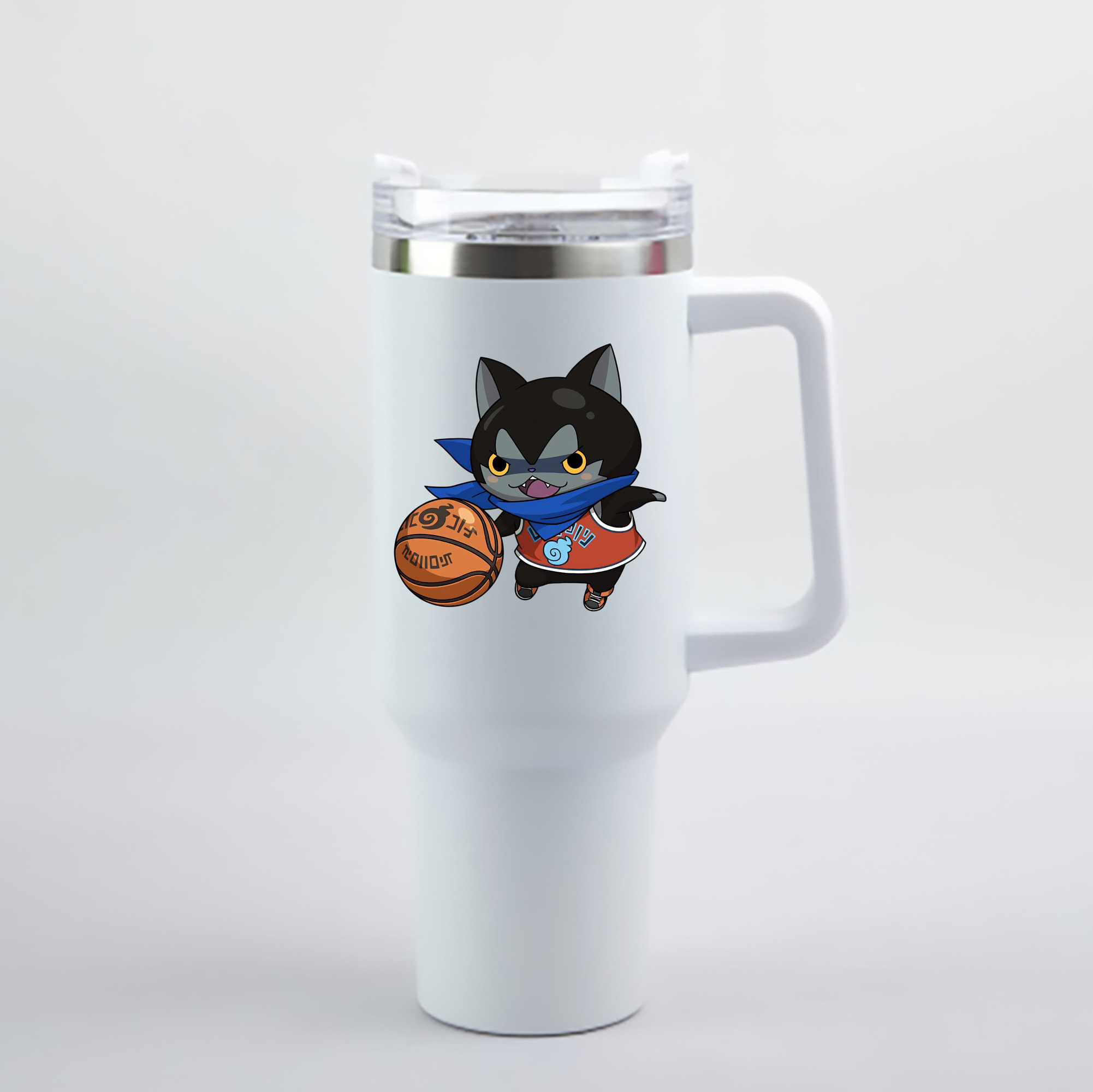 （画像用） 妖怪ウォッチ Yo-kai Watch 1200mL車用タンブラー - クリスタルステッカー（プラスチックストロー付き）