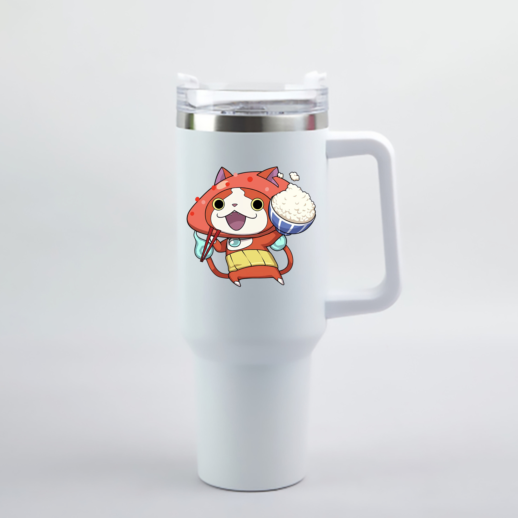 （画像用） 妖怪ウォッチ Yo-kai Watch 1200mL車用タンブラー - クリスタルステッカー（プラスチックストロー付き）