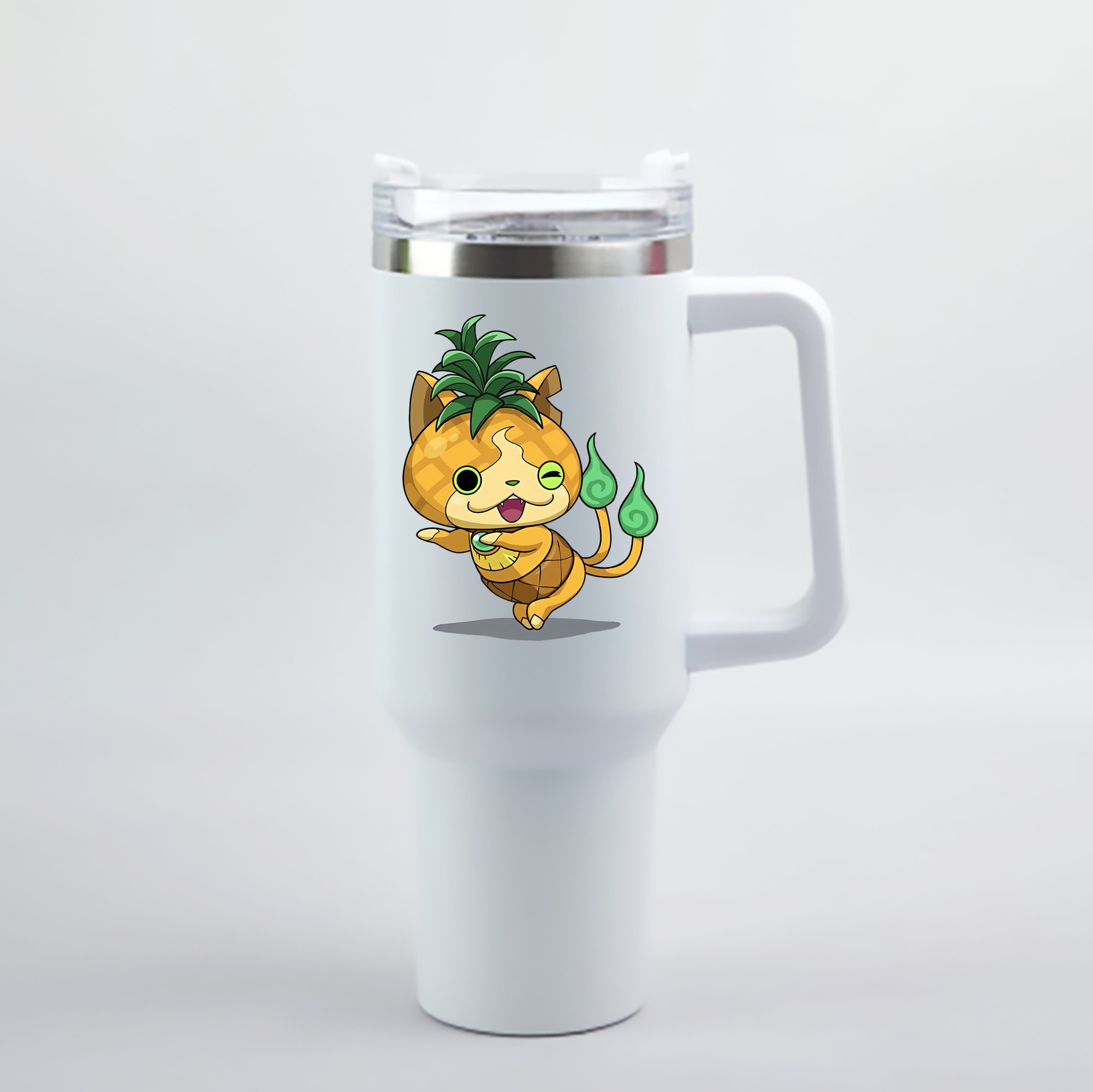 （画像用） 妖怪ウォッチ Yo-kai Watch 1200mL車用タンブラー - クリスタルステッカー（プラスチックストロー付き）
