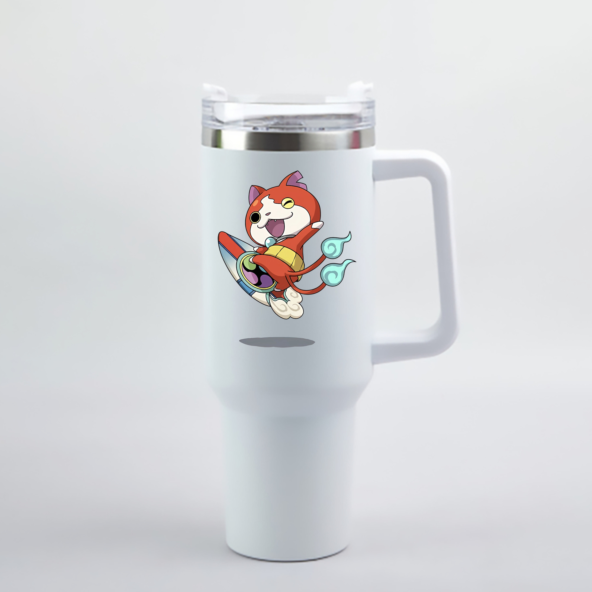 （画像用） 妖怪ウォッチ Yo-kai Watch 1200mL車用タンブラー - クリスタルステッカー（プラスチックストロー付き）