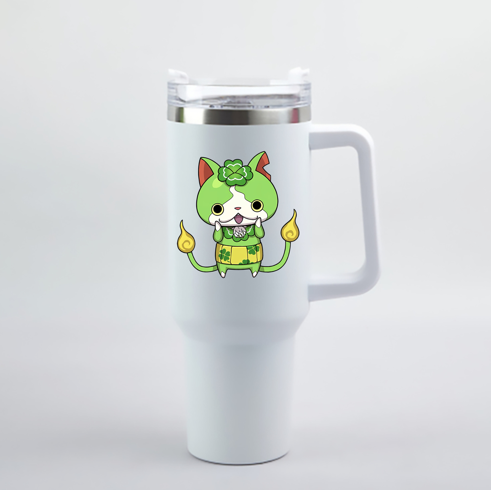 （画像用） 妖怪ウォッチ Yo-kai Watch 1200mL車用タンブラー - クリスタルステッカー（プラスチックストロー付き）