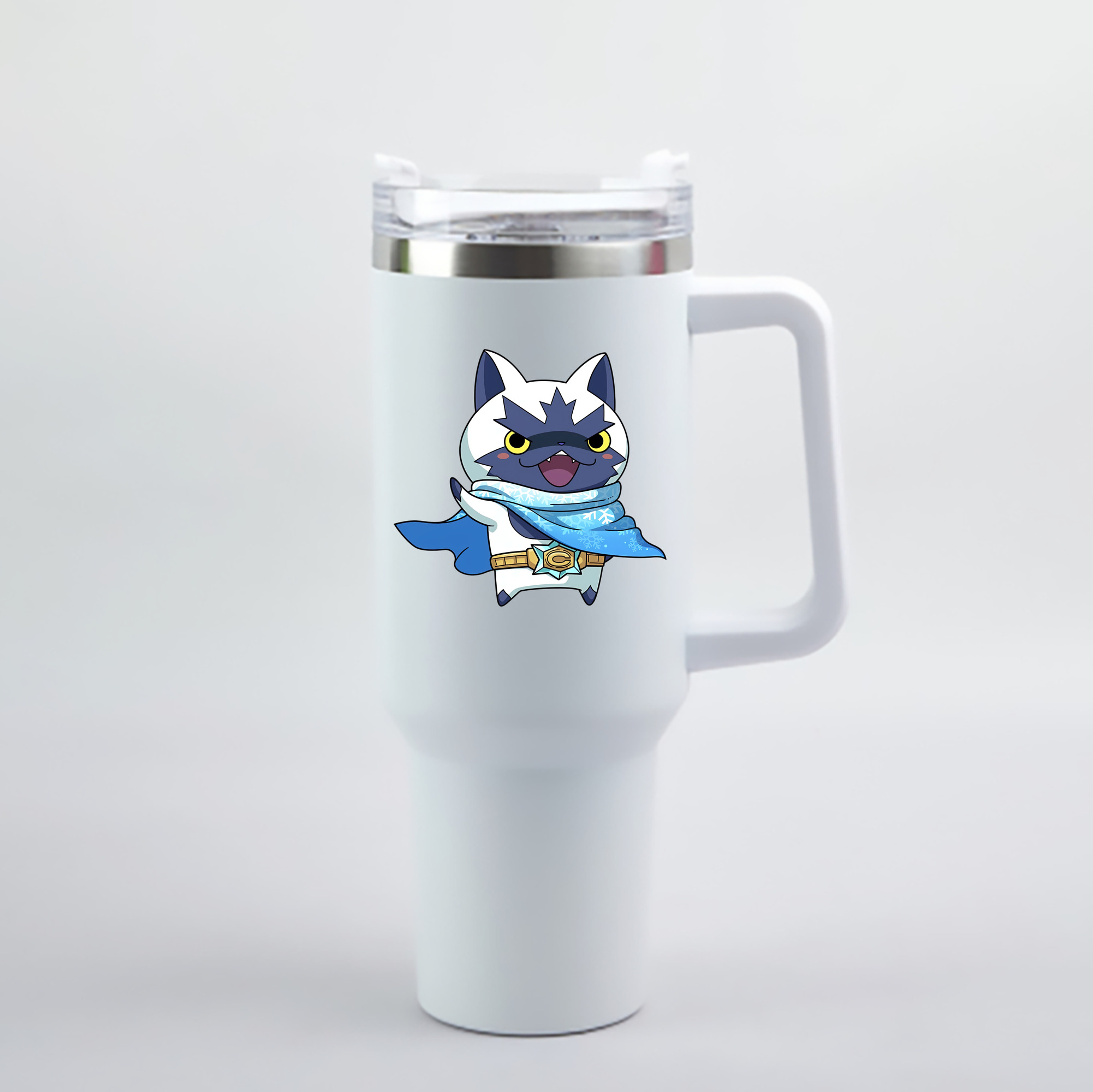 （画像用） 妖怪ウォッチ Yo-kai Watch 1200mL車用タンブラー - クリスタルステッカー（プラスチックストロー付き）