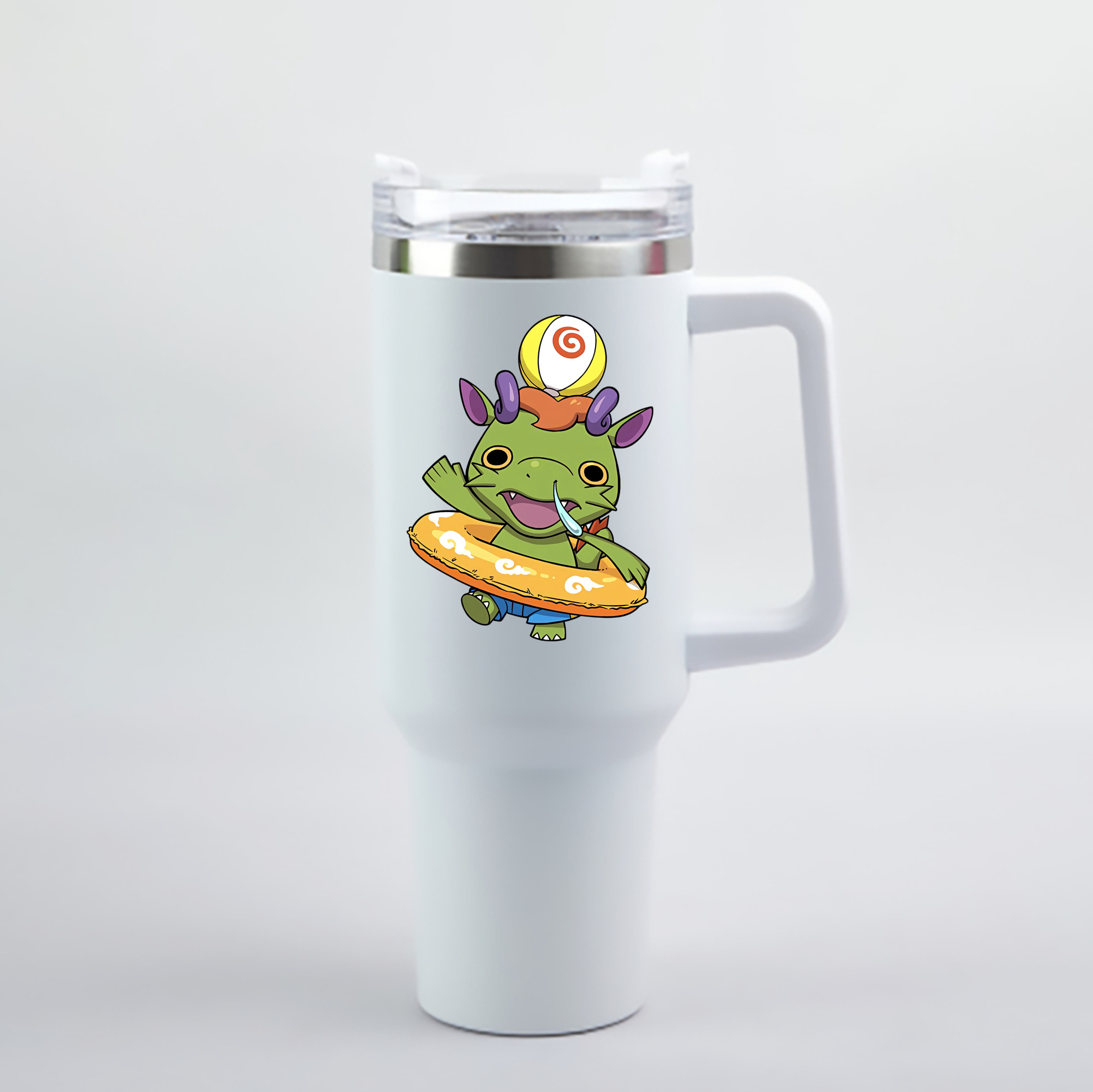 （画像用） 妖怪ウォッチ Yo-kai Watch 1200mL車用タンブラー - クリスタルステッカー（プラスチックストロー付き）