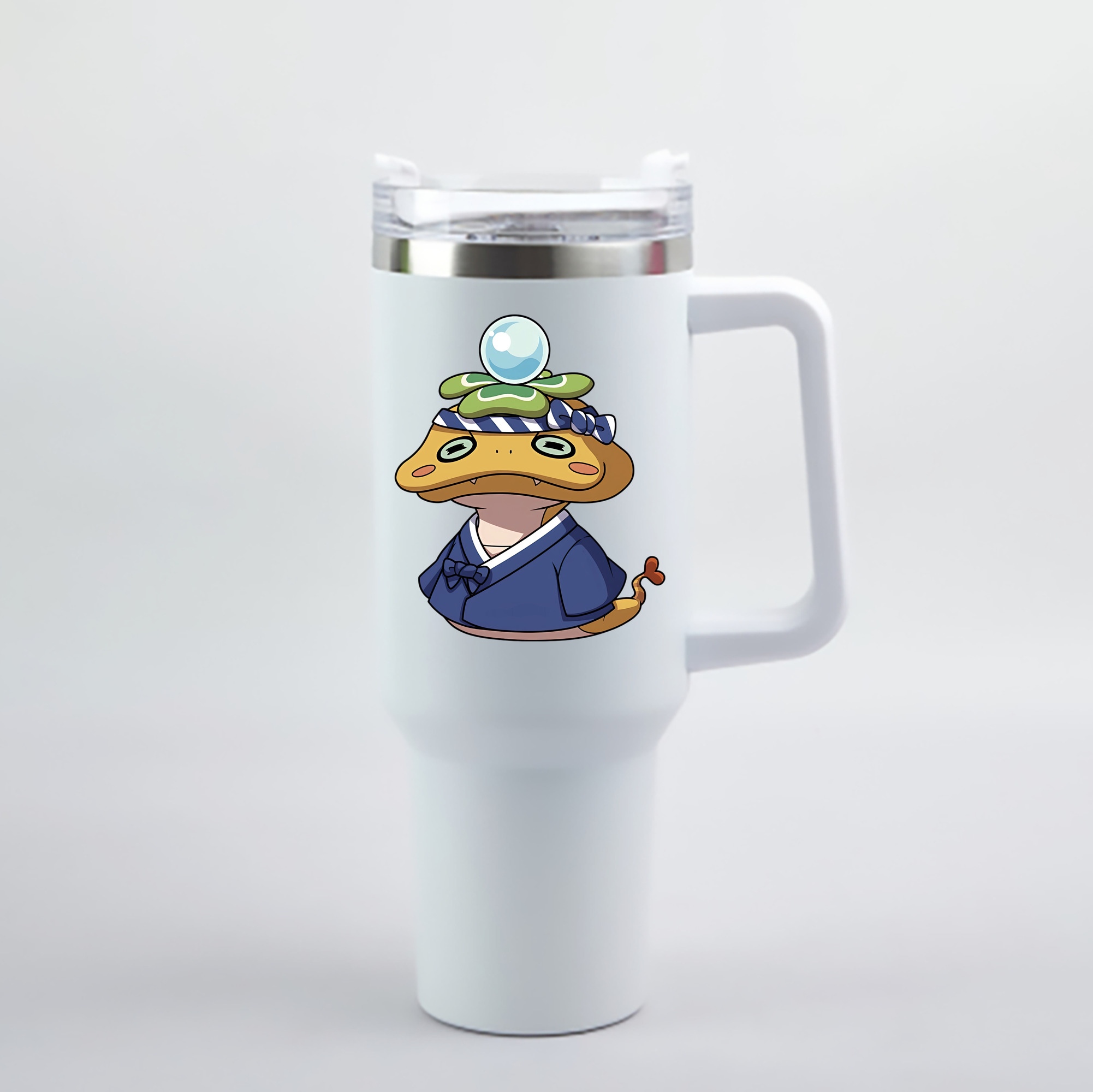 （画像用） 妖怪ウォッチ Yo-kai Watch 1200mL車用タンブラー - クリスタルステッカー（プラスチックストロー付き）