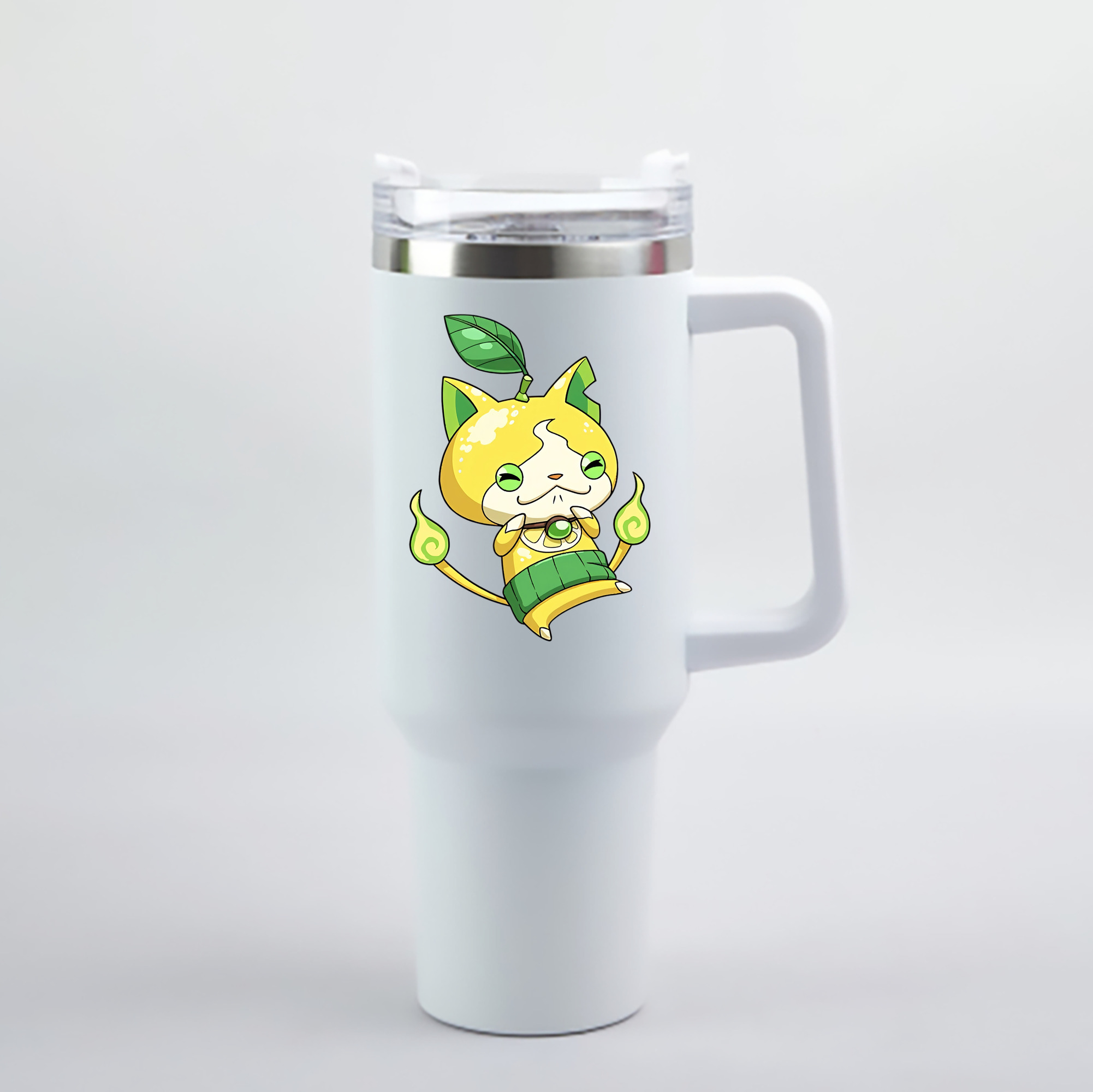 （画像用） 妖怪ウォッチ Yo-kai Watch 1200mL車用タンブラー - クリスタルステッカー（プラスチックストロー付き）