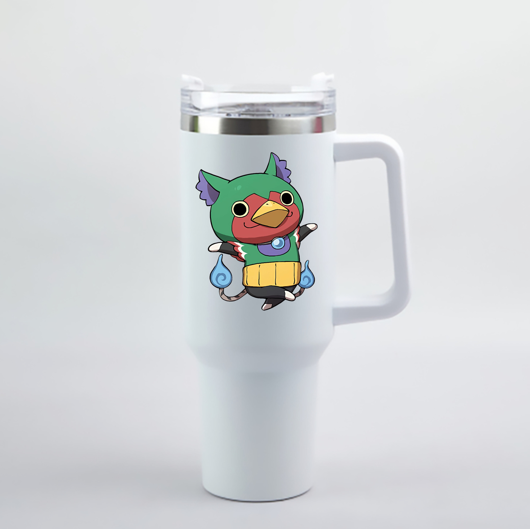 （画像用） 妖怪ウォッチ Yo-kai Watch 1200mL車用タンブラー - クリスタルステッカー（プラスチックストロー付き）