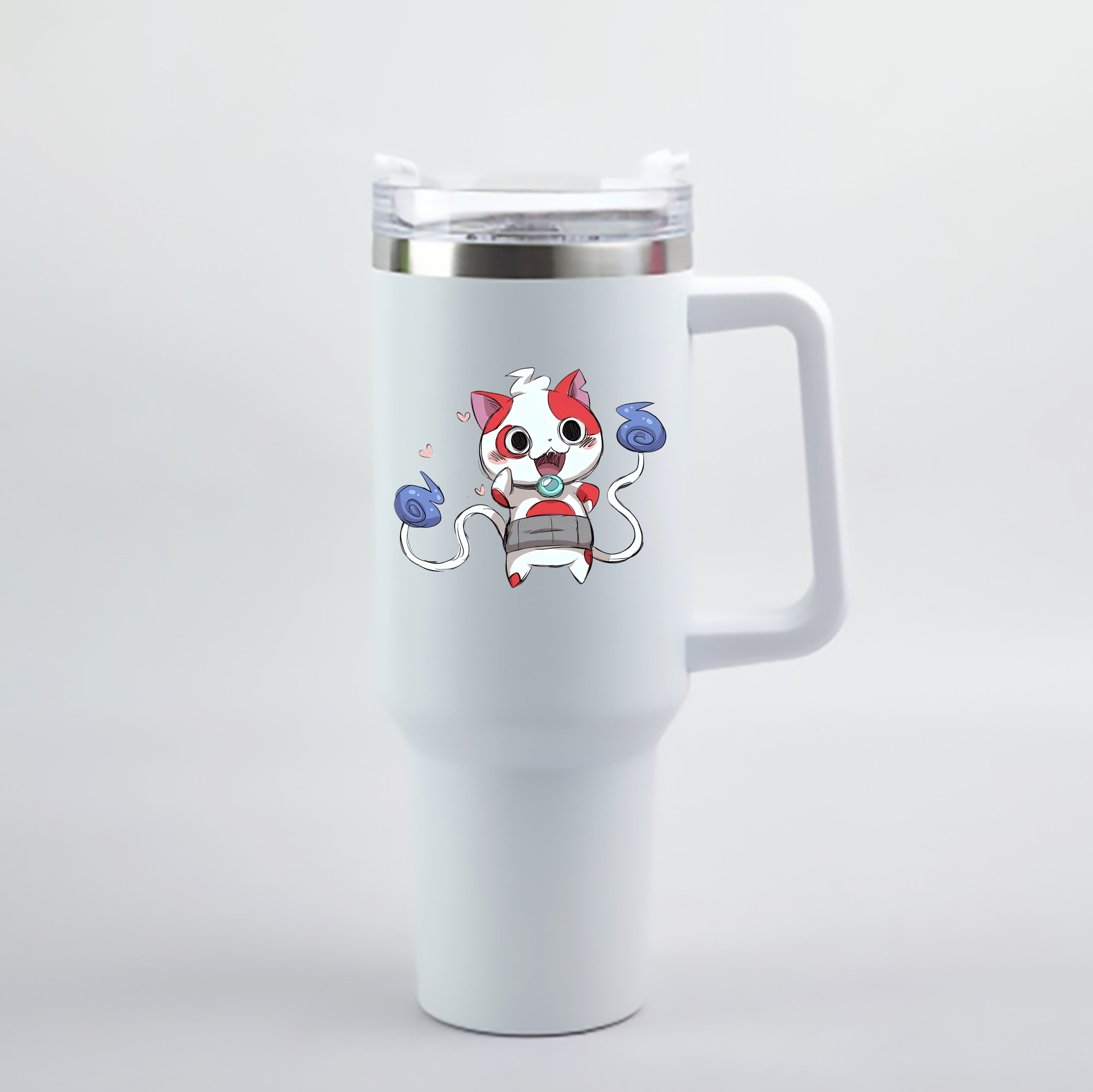（画像用） 妖怪ウォッチ Yo-kai Watch 1200mL車用タンブラー - クリスタルステッカー（プラスチックストロー付き）