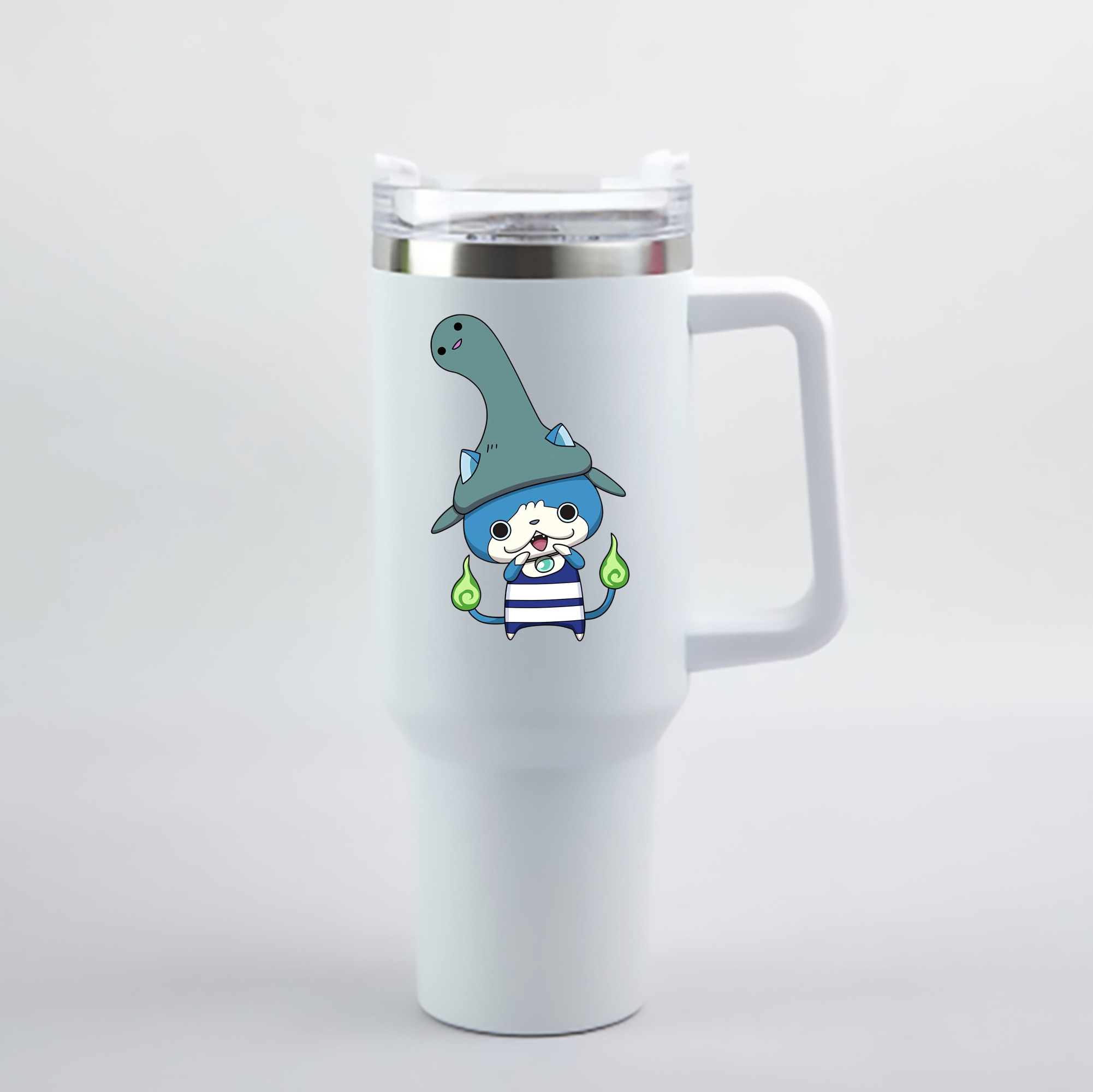 （画像用） 妖怪ウォッチ Yo-kai Watch 1200mL車用タンブラー - クリスタルステッカー（プラスチックストロー付き）