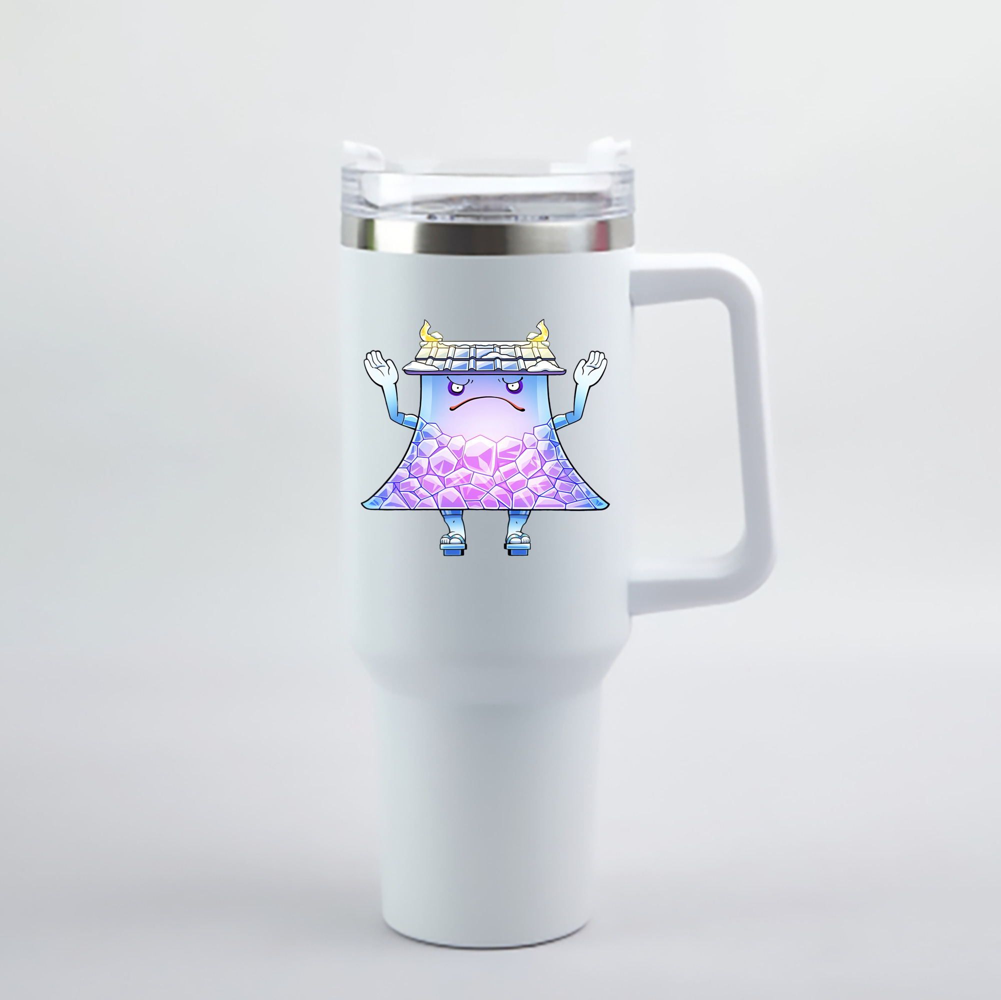 （画像用） 妖怪ウォッチ Yo-kai Watch 1200mL車用タンブラー - クリスタルステッカー（プラスチックストロー付き）