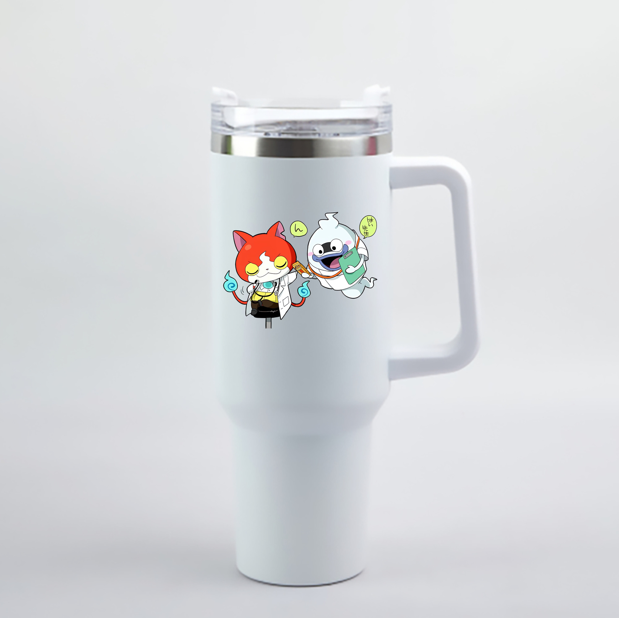 （画像用） 妖怪ウォッチ Yo-kai Watch 1200mL車用タンブラー - クリスタルステッカー（プラスチックストロー付き）