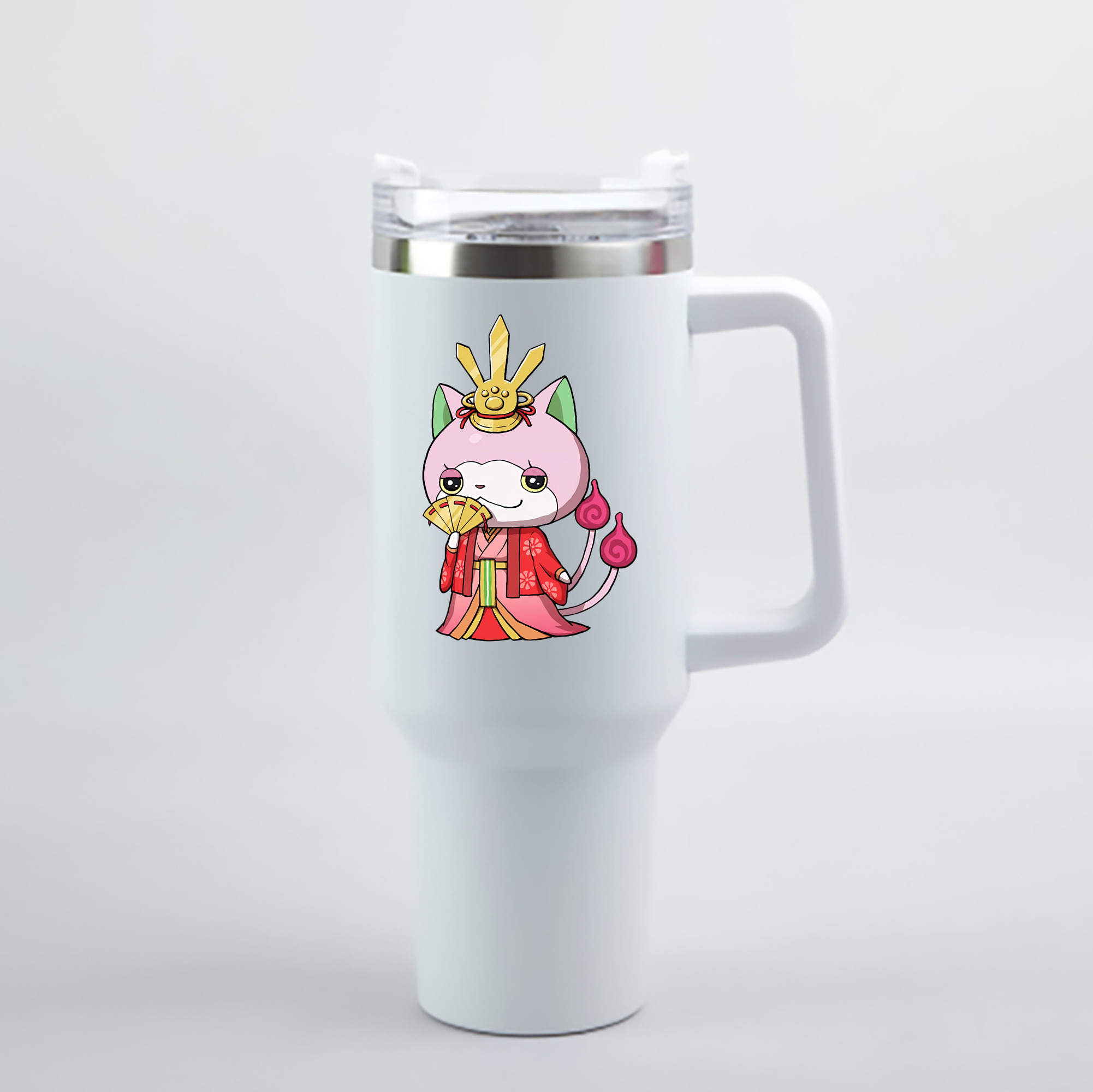 （画像用） 妖怪ウォッチ Yo-kai Watch 1200mL車用タンブラー - クリスタルステッカー（プラスチックストロー付き）