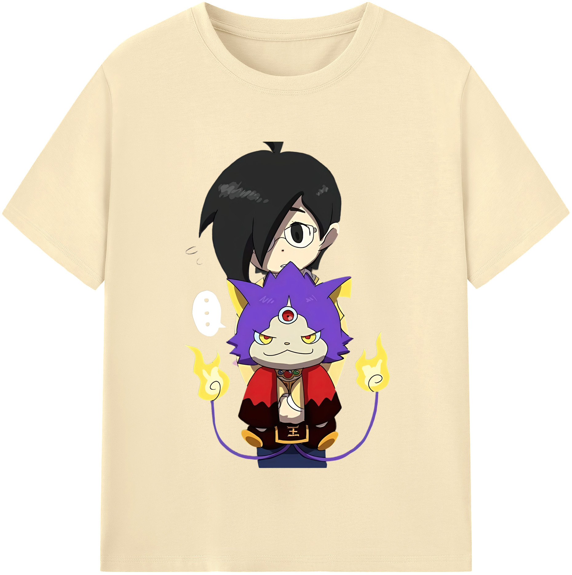 （画像用） 妖怪ウォッチ Yo-kai Watch 綿100％半袖Tシャツ（フロントプリント）