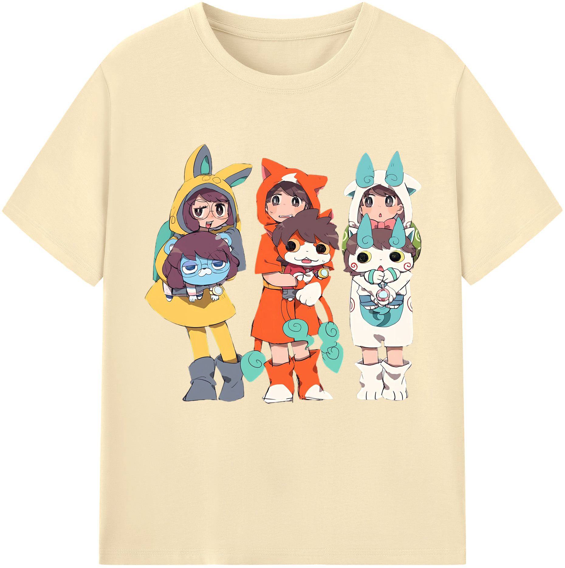 （画像用） 妖怪ウォッチ Yo-kai Watch 綿100％半袖Tシャツ（フロントプリント）