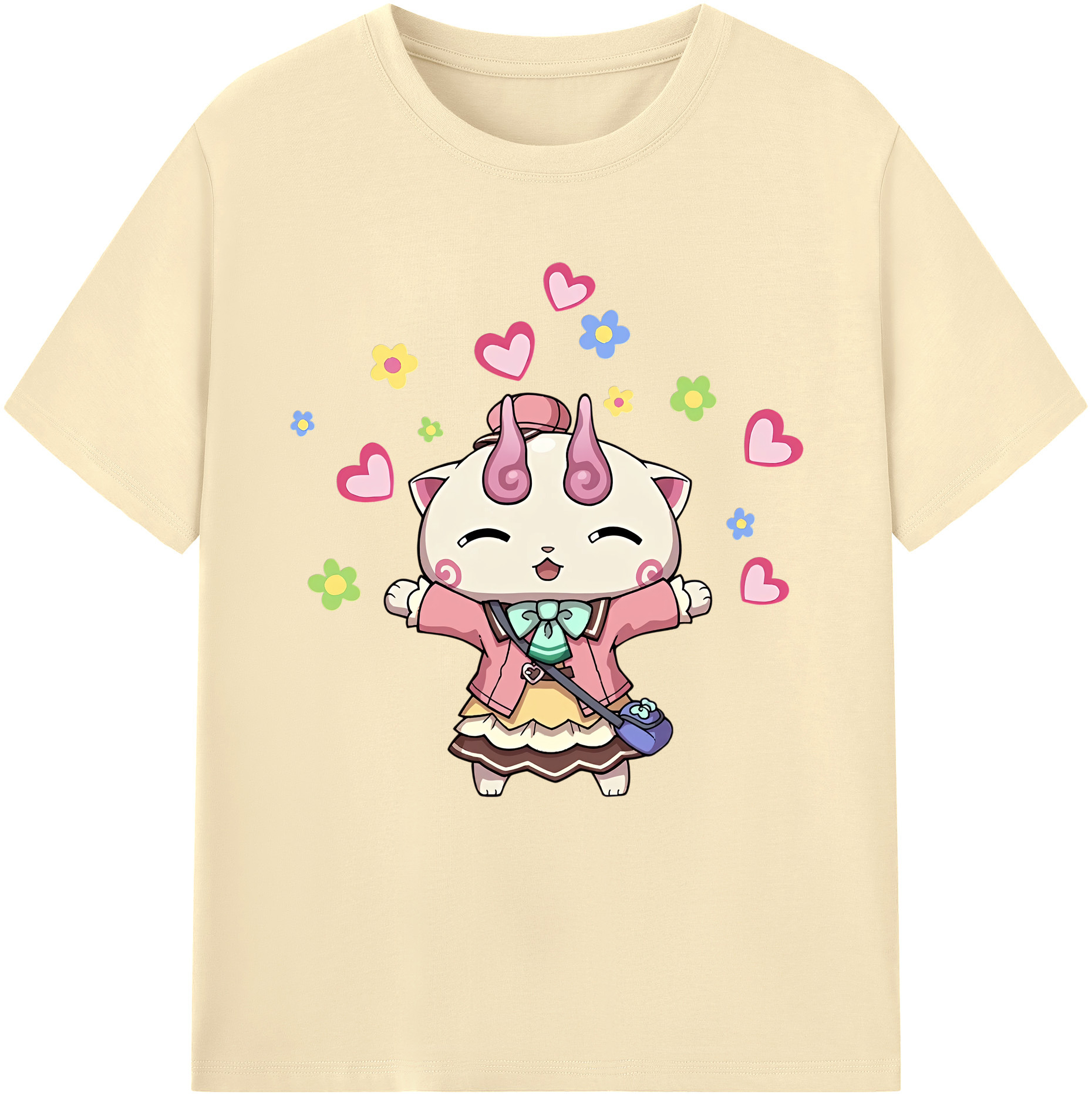 （画像用） 妖怪ウォッチ Yo-kai Watch 綿100％半袖Tシャツ（フロントプリント）