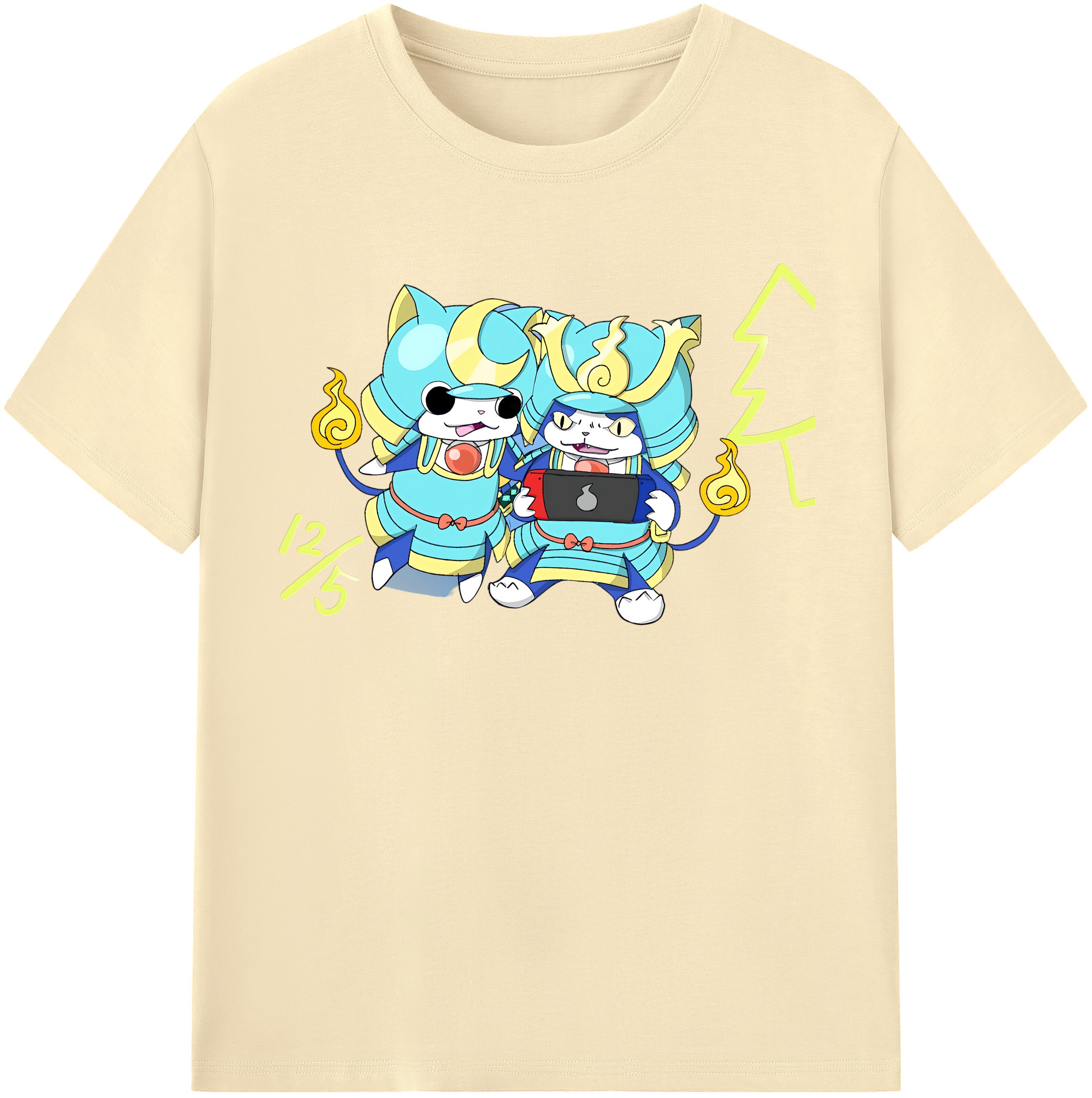 （画像用） 妖怪ウォッチ Yo-kai Watch 綿100％半袖Tシャツ（フロントプリント）