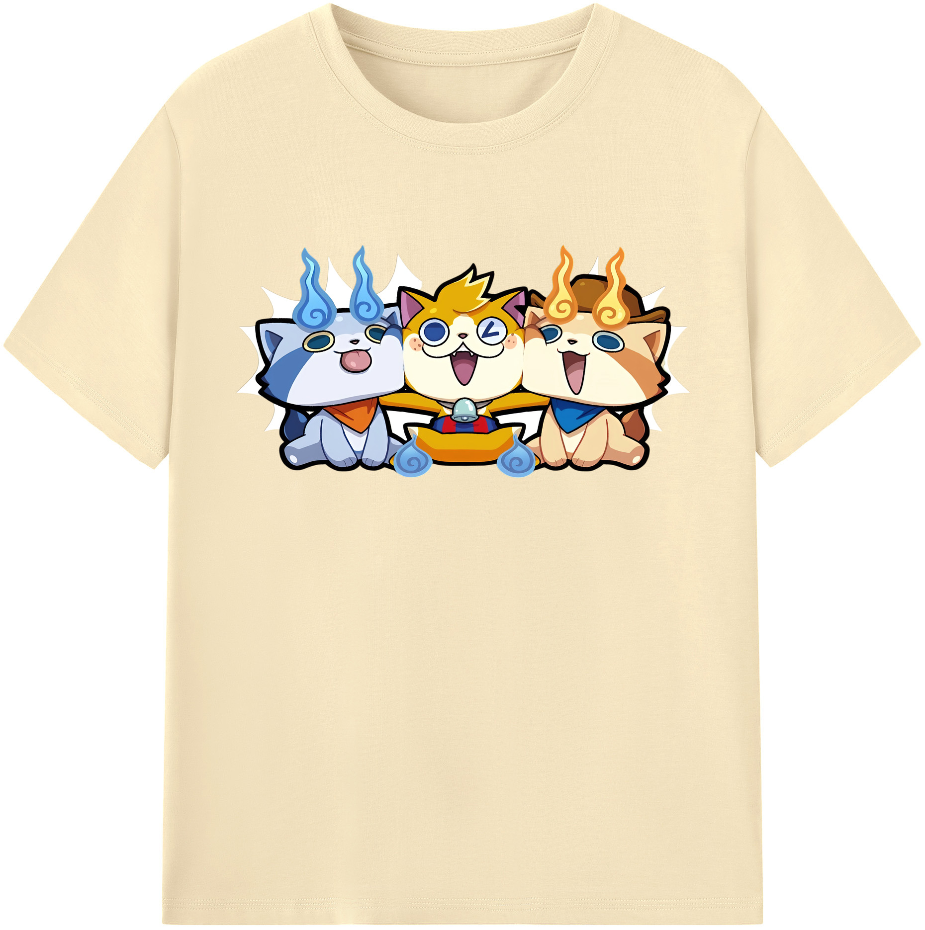 （画像用） 妖怪ウォッチ Yo-kai Watch 綿100％半袖Tシャツ（フロントプリント）
