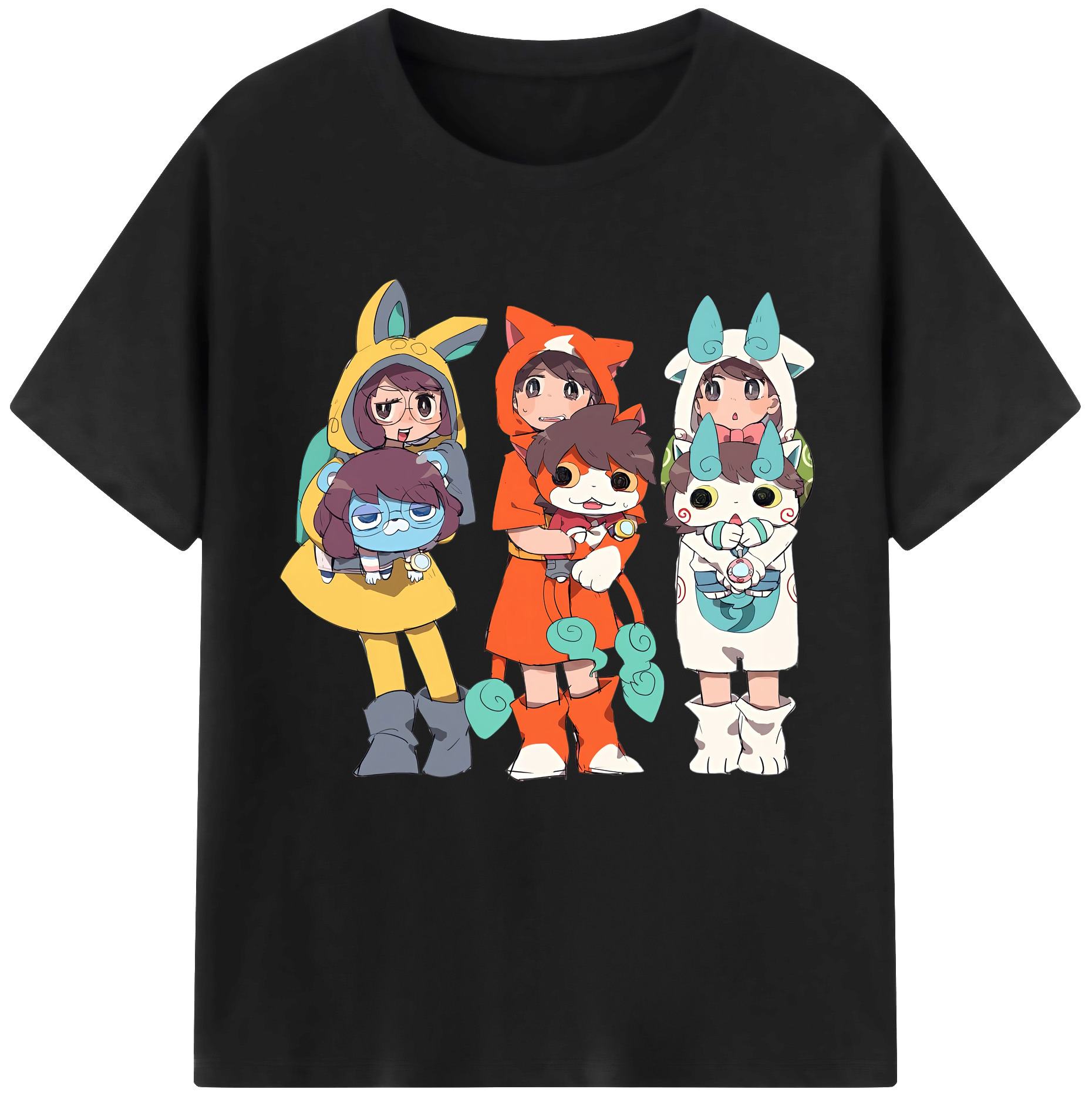 （画像用） 妖怪ウォッチ Yo-kai Watch 綿100％半袖Tシャツ（フロントプリント）