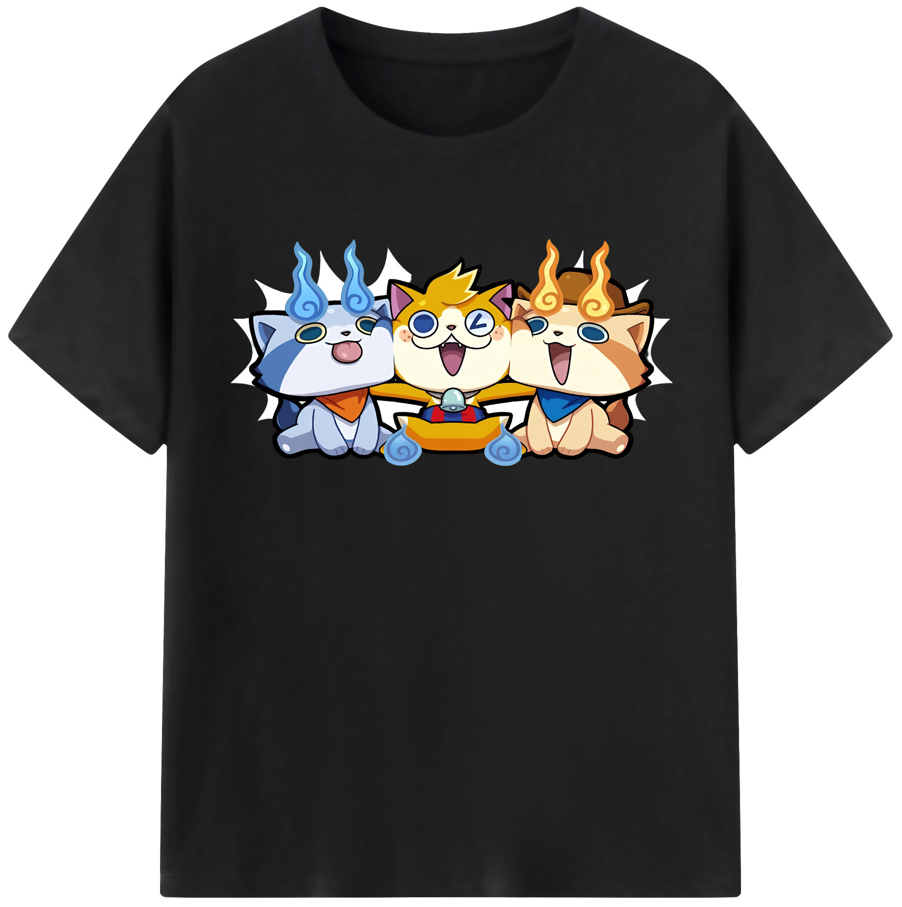 （画像用） 妖怪ウォッチ Yo-kai Watch 綿100％半袖Tシャツ（フロントプリント）
