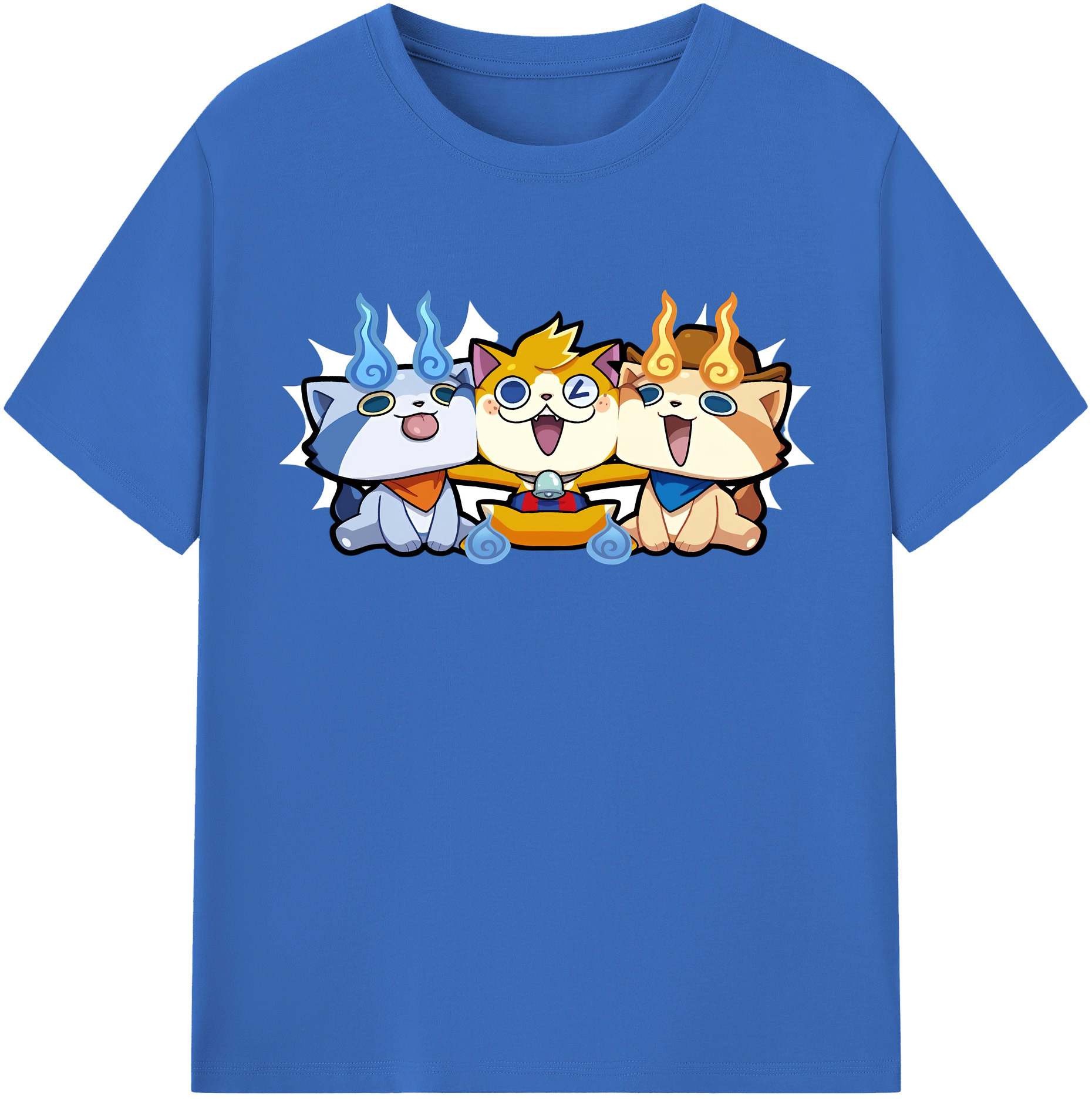 （画像用） 妖怪ウォッチ Yo-kai Watch 綿100％半袖Tシャツ（フロントプリント）