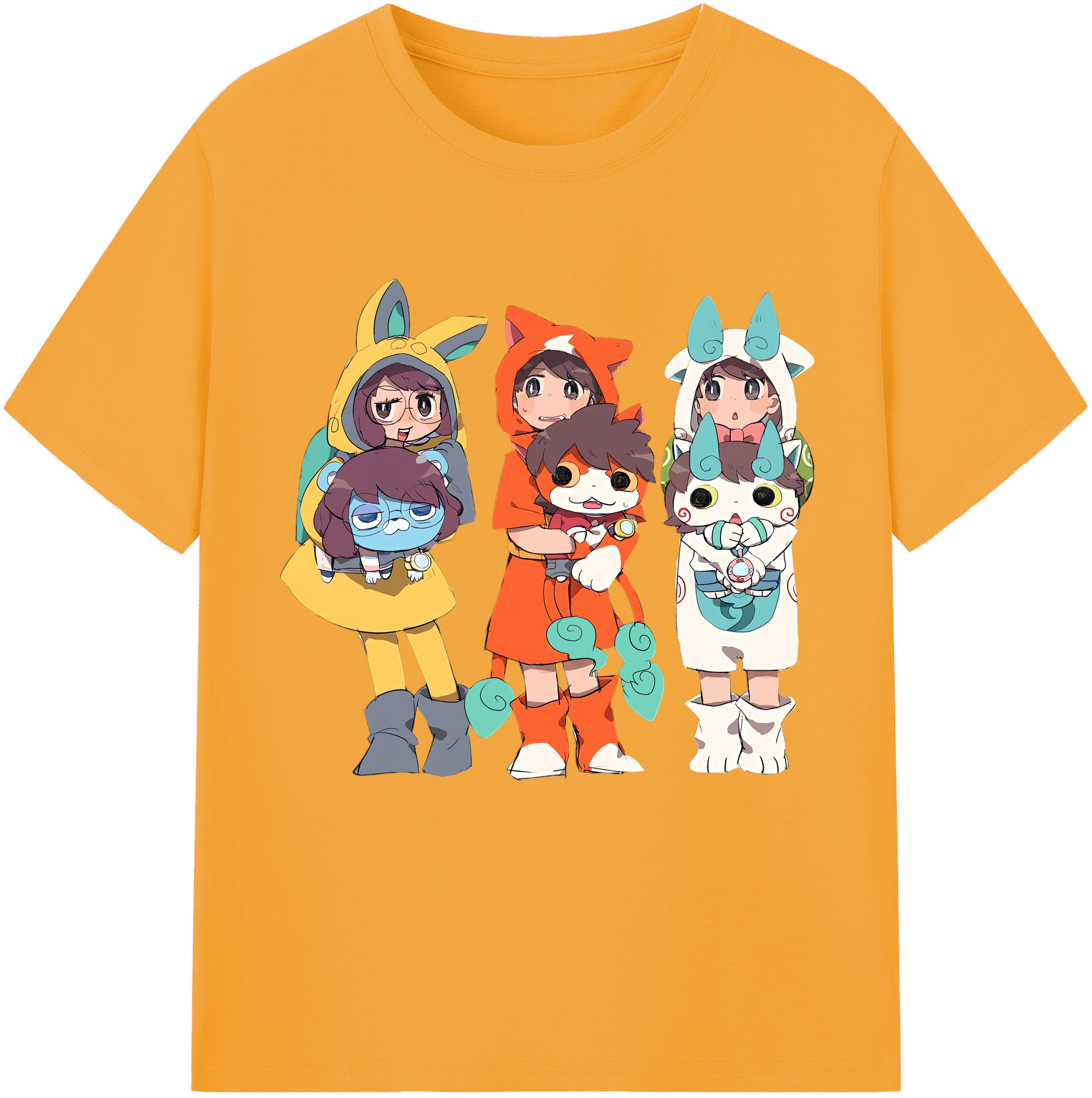 （画像用） 妖怪ウォッチ Yo-kai Watch 綿100％半袖Tシャツ（フロントプリント）