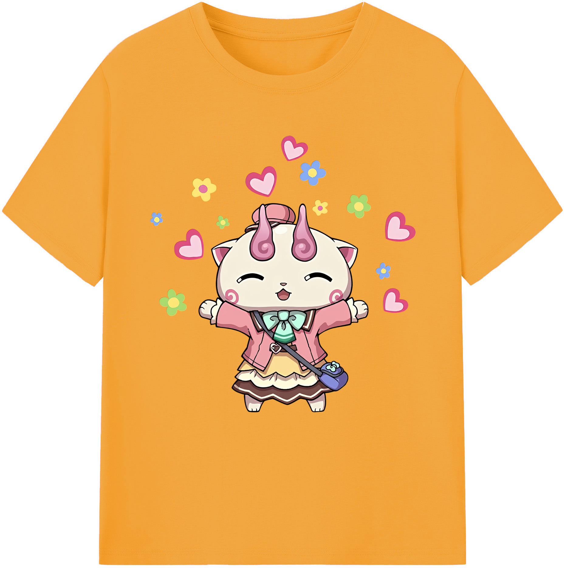 （画像用） 妖怪ウォッチ Yo-kai Watch 綿100％半袖Tシャツ（フロントプリント）
