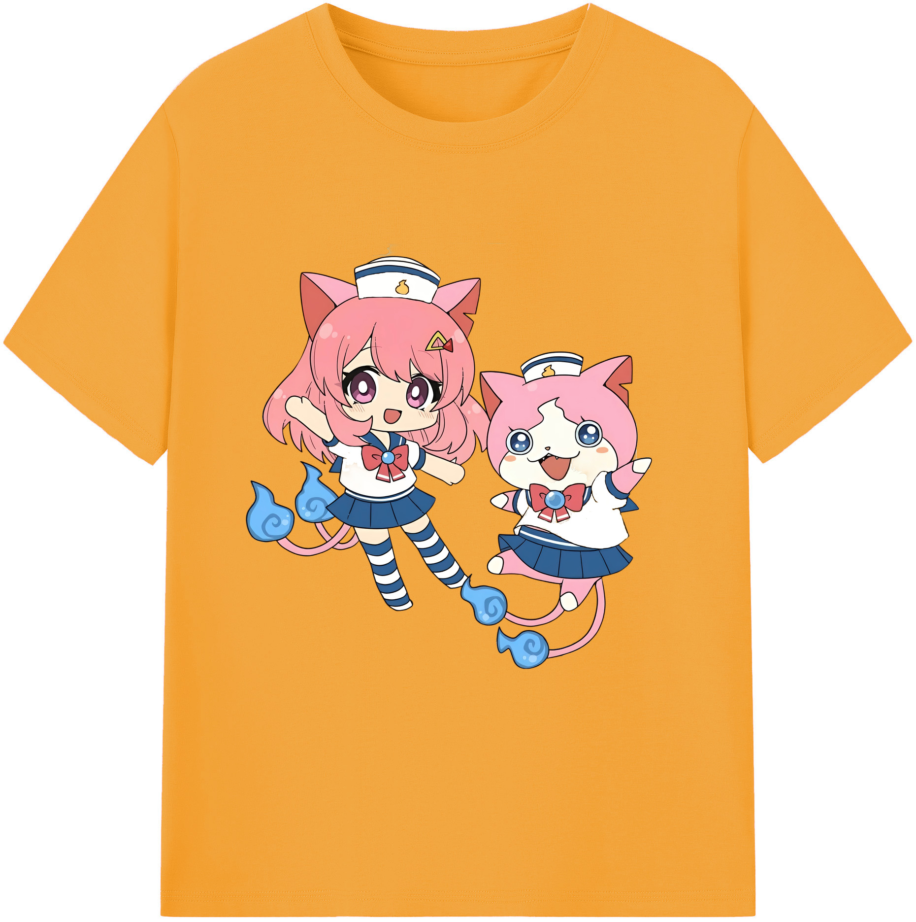 （画像用） 妖怪ウォッチ Yo-kai Watch 綿100％半袖Tシャツ（フロントプリント）