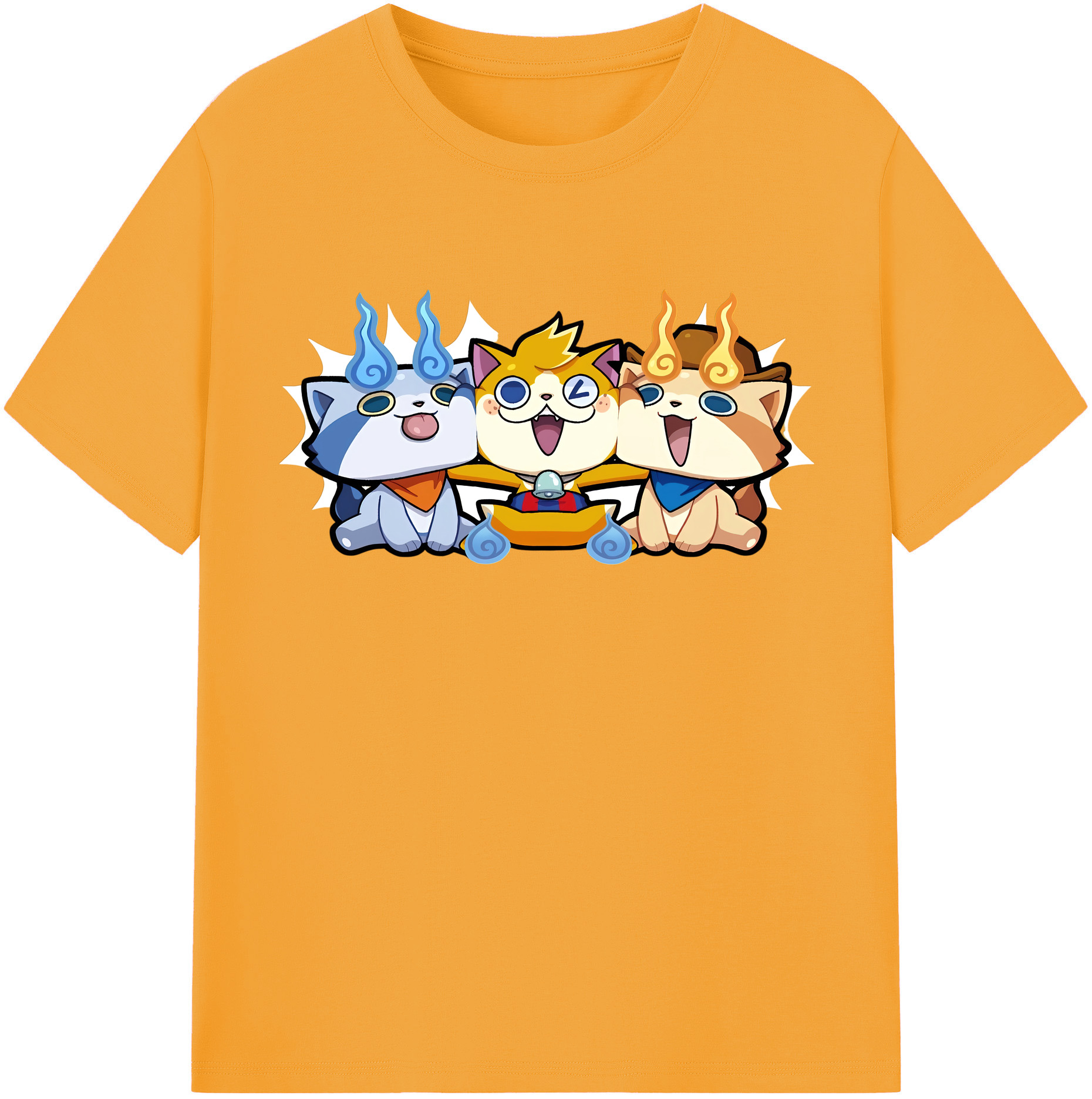 （画像用） 妖怪ウォッチ Yo-kai Watch 綿100％半袖Tシャツ（フロントプリント）