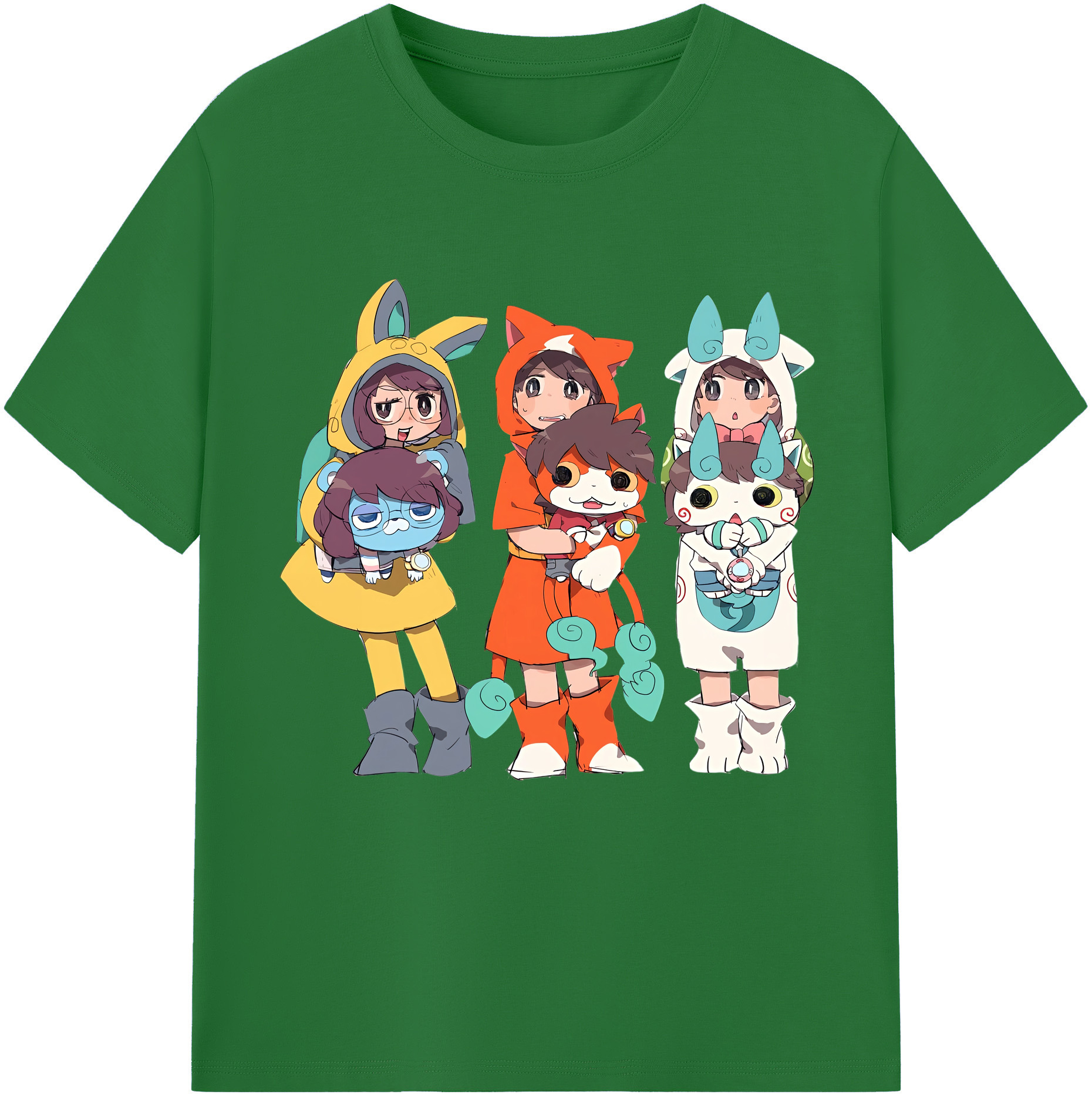 （画像用） 妖怪ウォッチ Yo-kai Watch 綿100％半袖Tシャツ（フロントプリント）