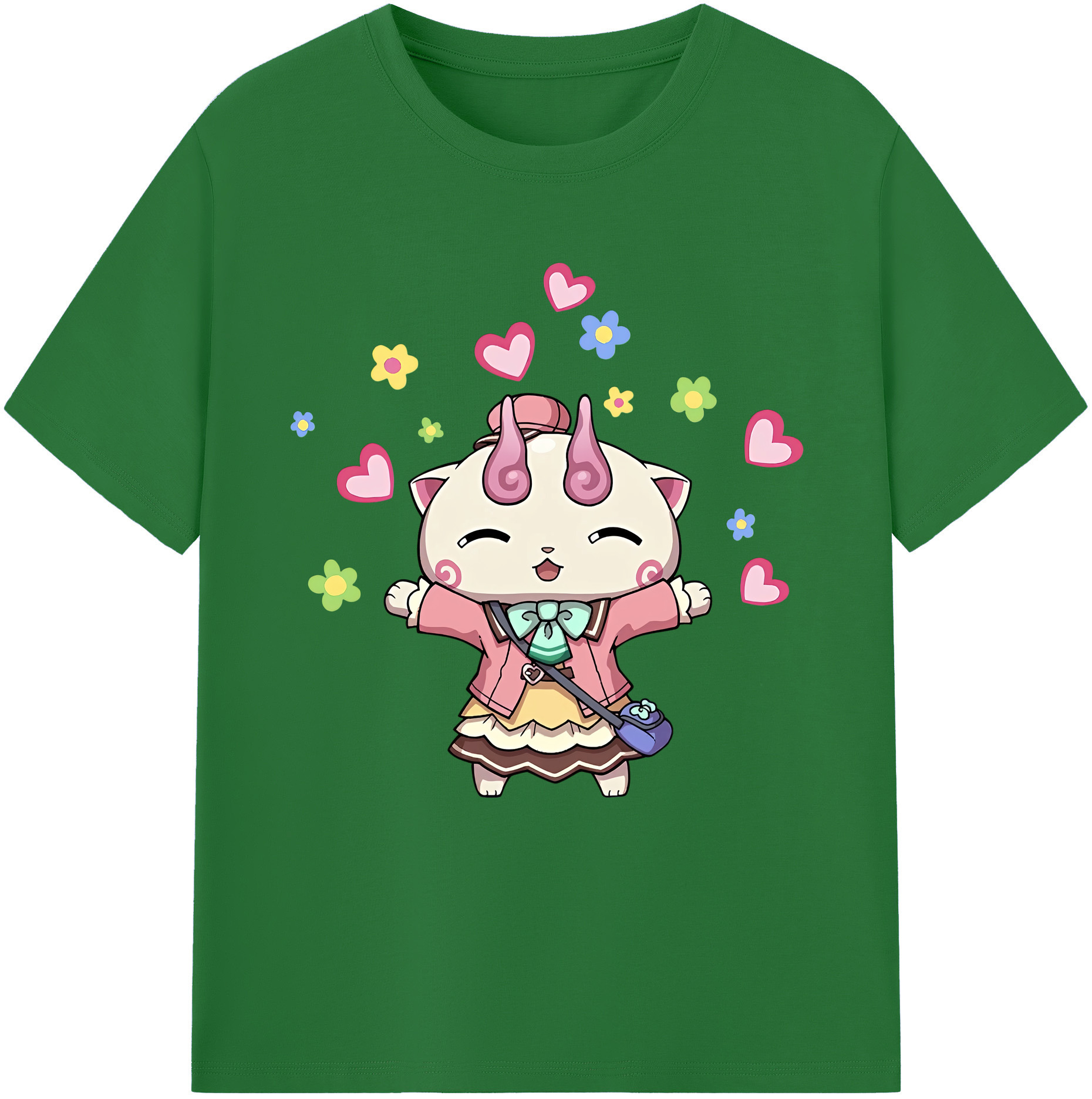 （画像用） 妖怪ウォッチ Yo-kai Watch 綿100％半袖Tシャツ（フロントプリント）