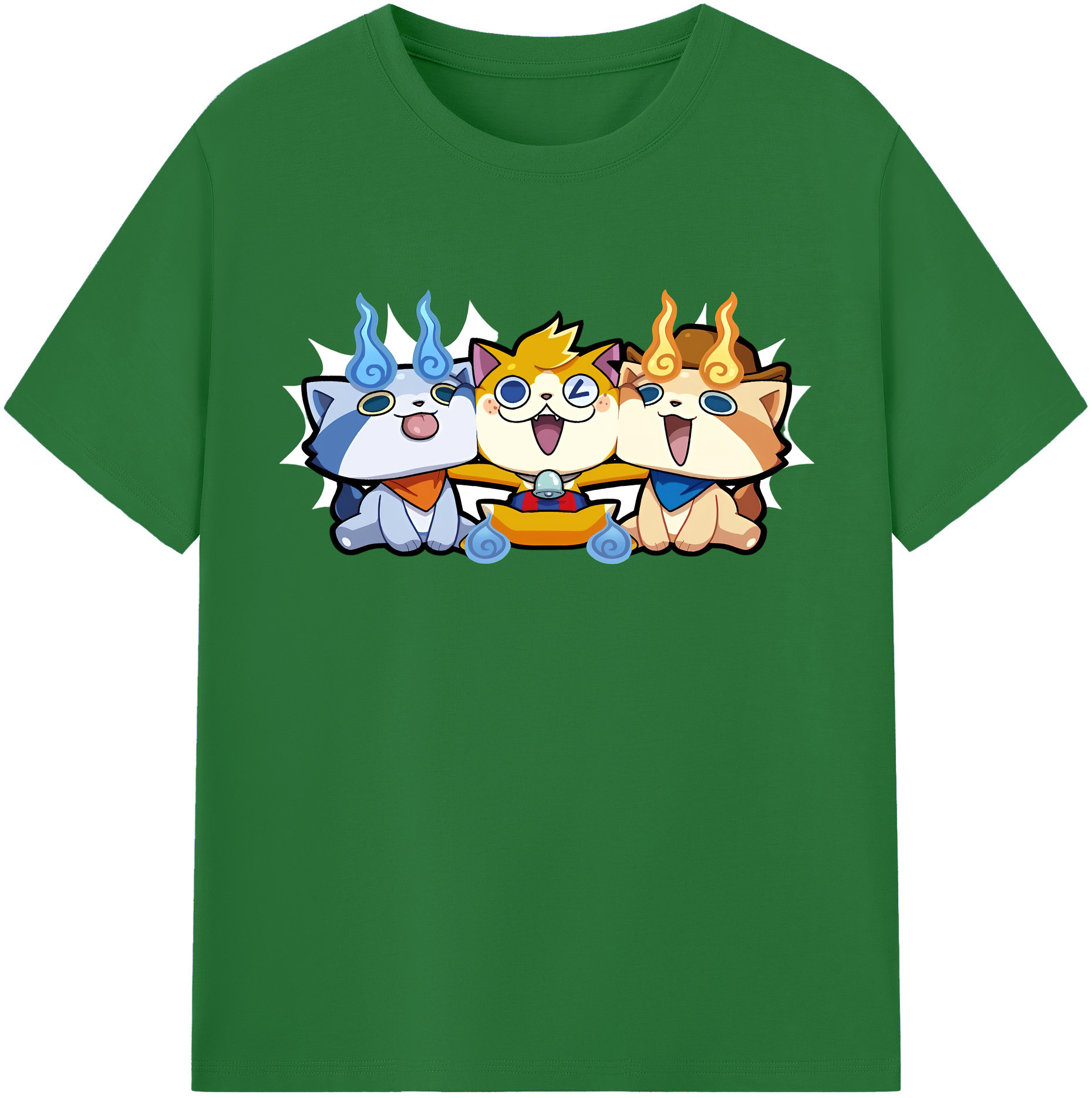 （画像用） 妖怪ウォッチ Yo-kai Watch 綿100％半袖Tシャツ（フロントプリント）