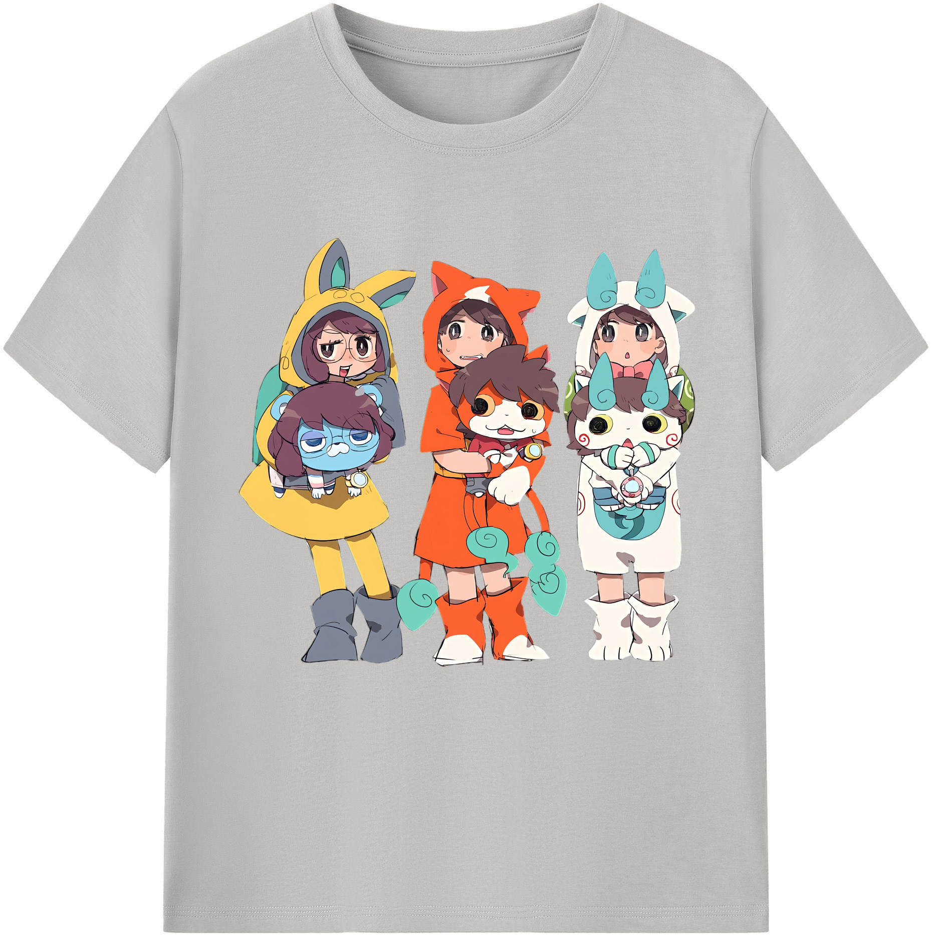 （画像用） 妖怪ウォッチ Yo-kai Watch 綿100％半袖Tシャツ（フロントプリント）