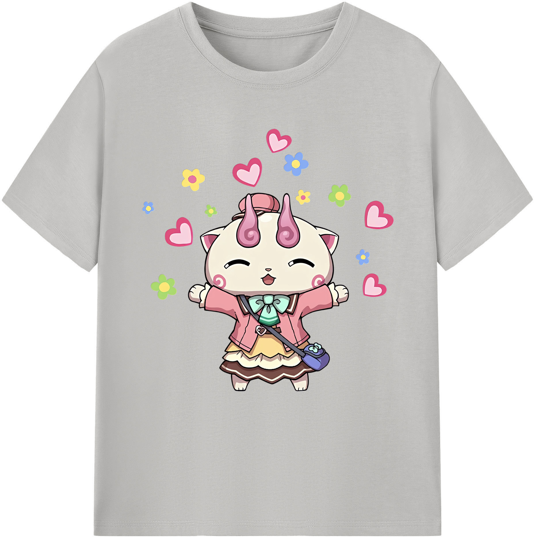 （画像用） 妖怪ウォッチ Yo-kai Watch 綿100％半袖Tシャツ（フロントプリント）