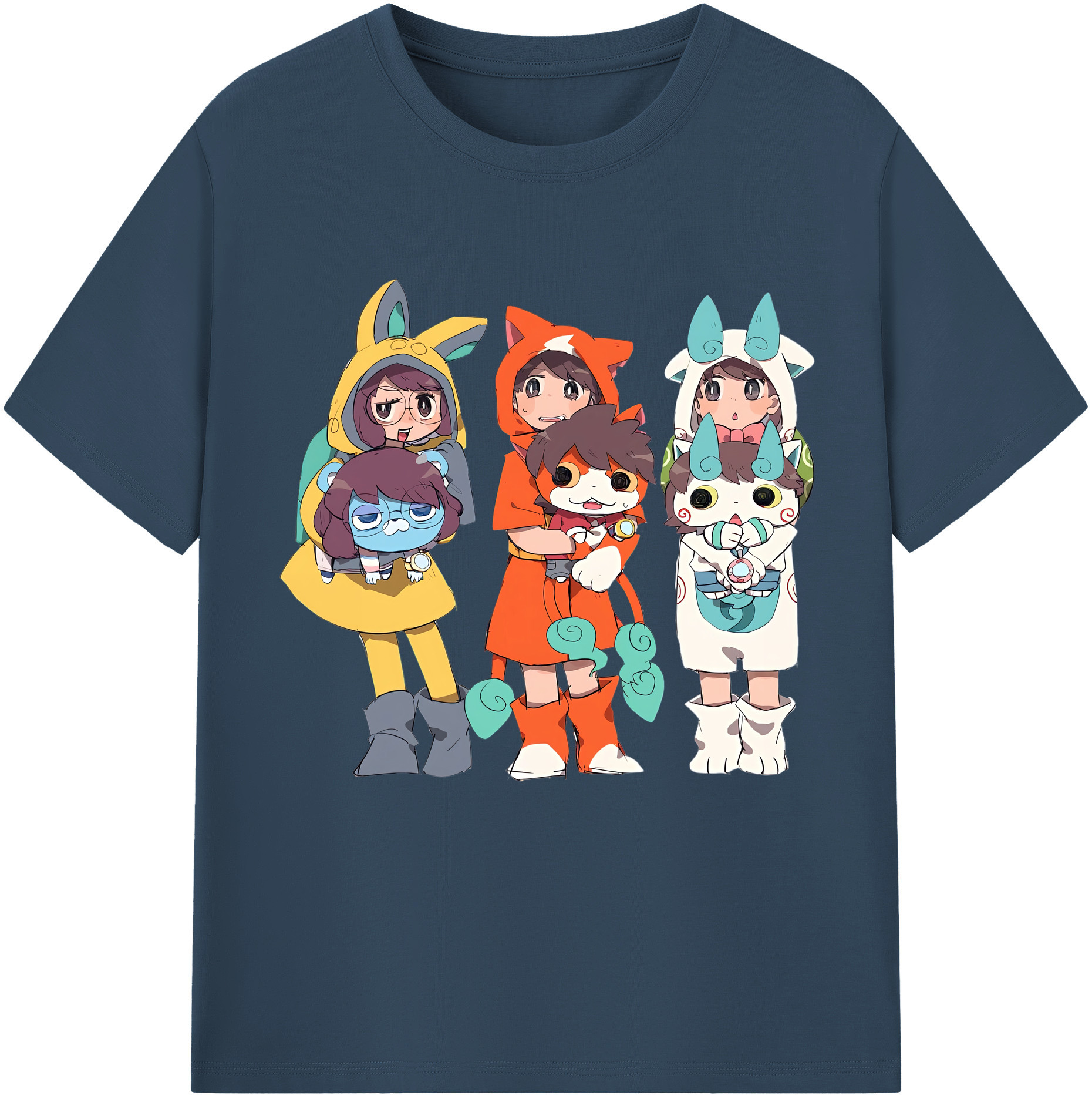 （画像用） 妖怪ウォッチ Yo-kai Watch 綿100％半袖Tシャツ（フロントプリント）