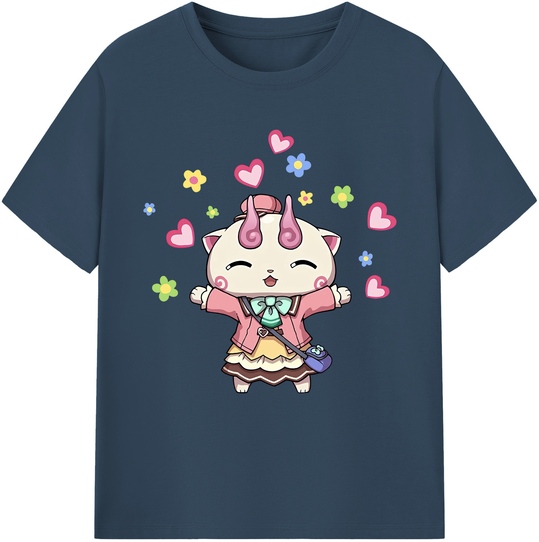 （画像用） 妖怪ウォッチ Yo-kai Watch 綿100％半袖Tシャツ（フロントプリント）