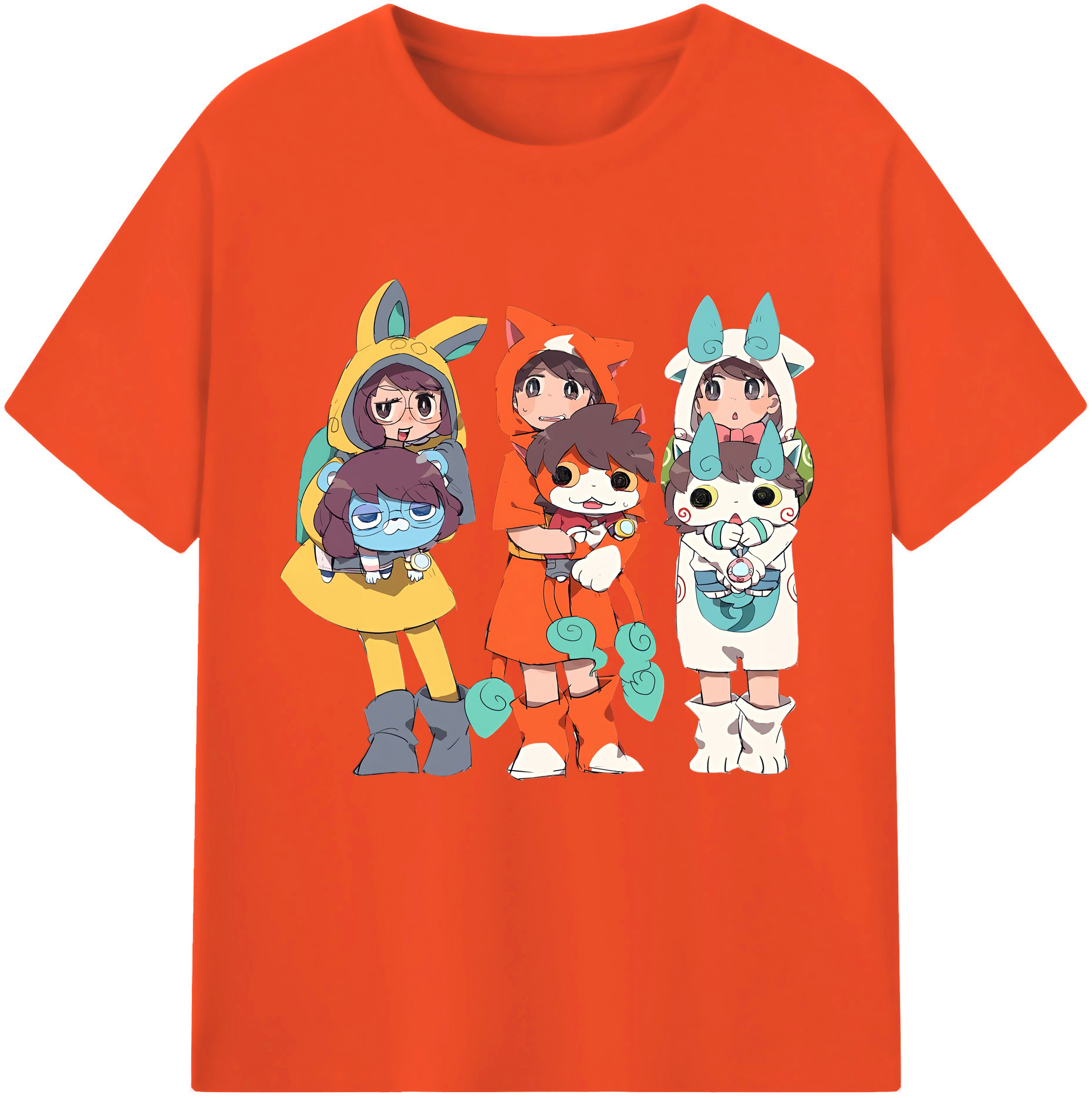 （画像用） 妖怪ウォッチ Yo-kai Watch 綿100％半袖Tシャツ（フロントプリント）