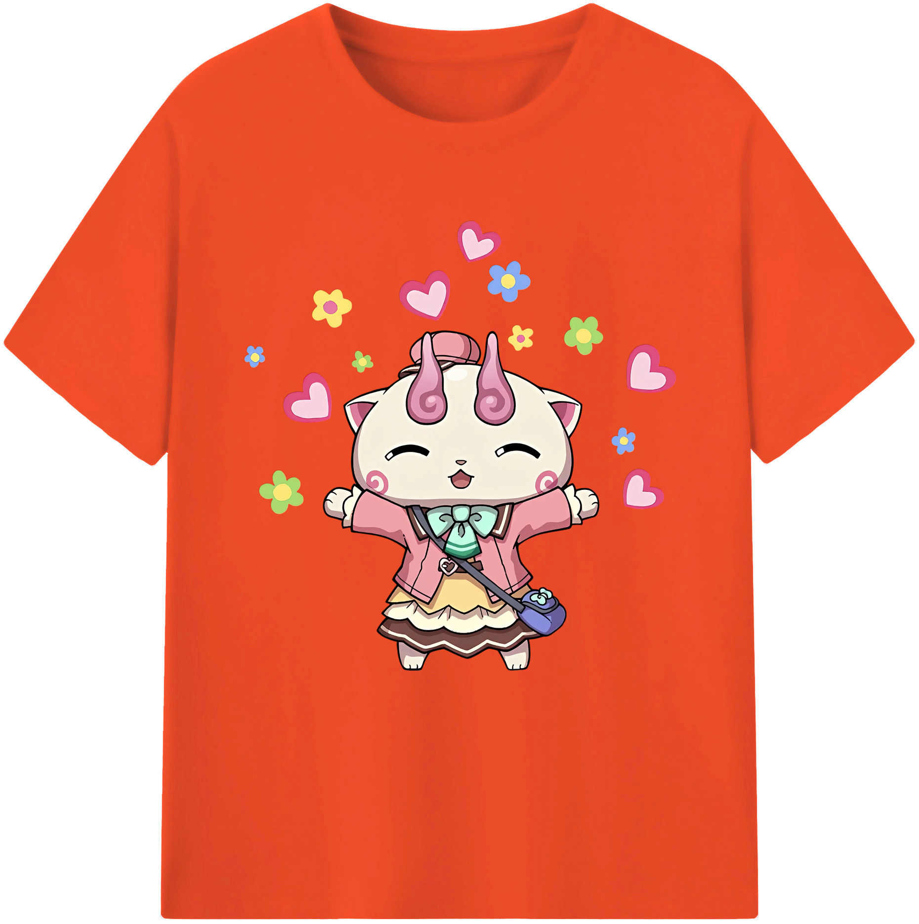 （画像用） 妖怪ウォッチ Yo-kai Watch 綿100％半袖Tシャツ（フロントプリント）