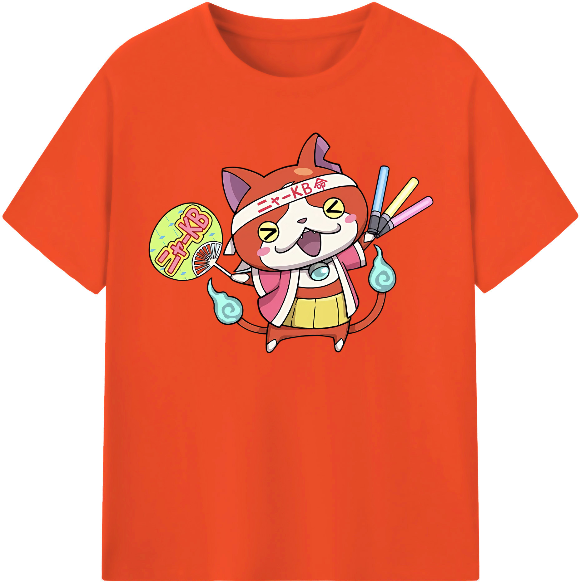 （画像用） 妖怪ウォッチ Yo-kai Watch 綿100％半袖Tシャツ（フロントプリント）