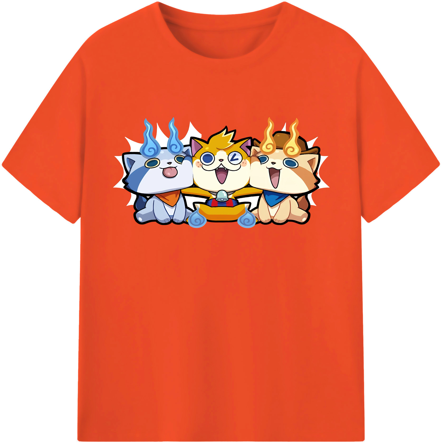 （画像用） 妖怪ウォッチ Yo-kai Watch 綿100％半袖Tシャツ（フロントプリント）